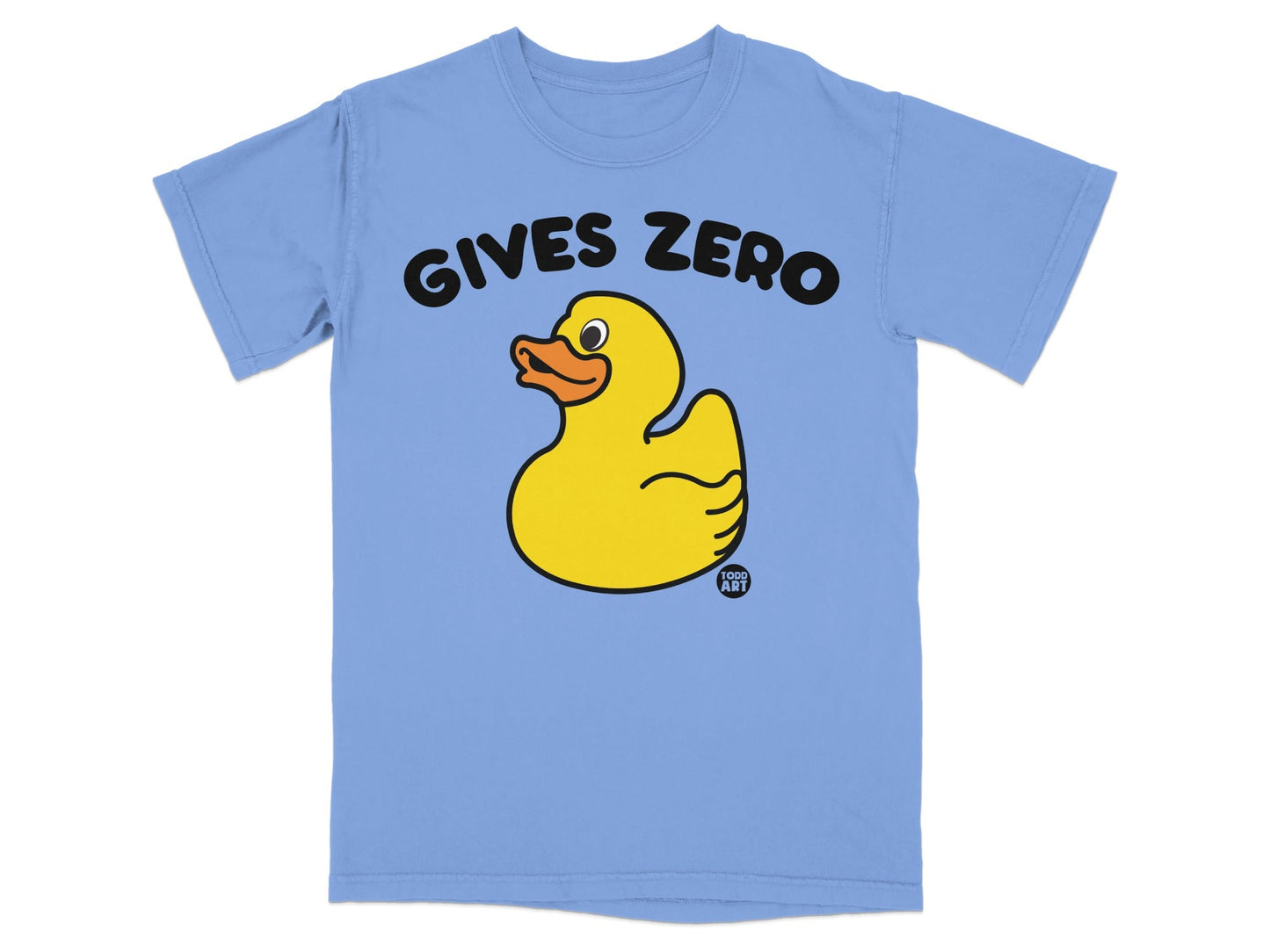 Gives Zero Rubber Duck Graphic Tee Shirt