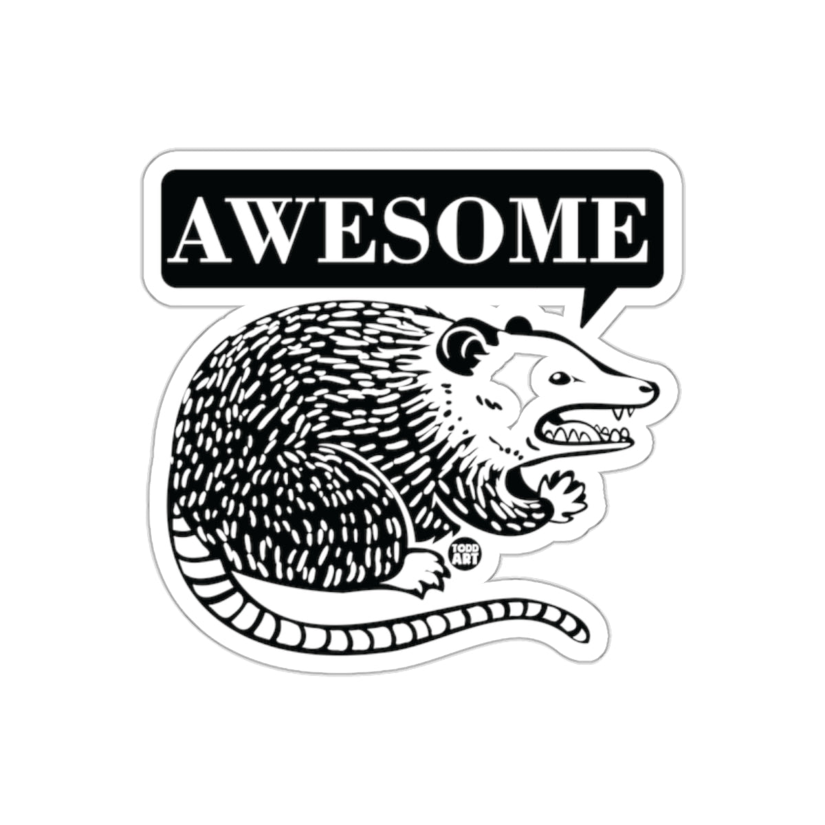 Awesome Possum Graphic Vector Illustration sticker