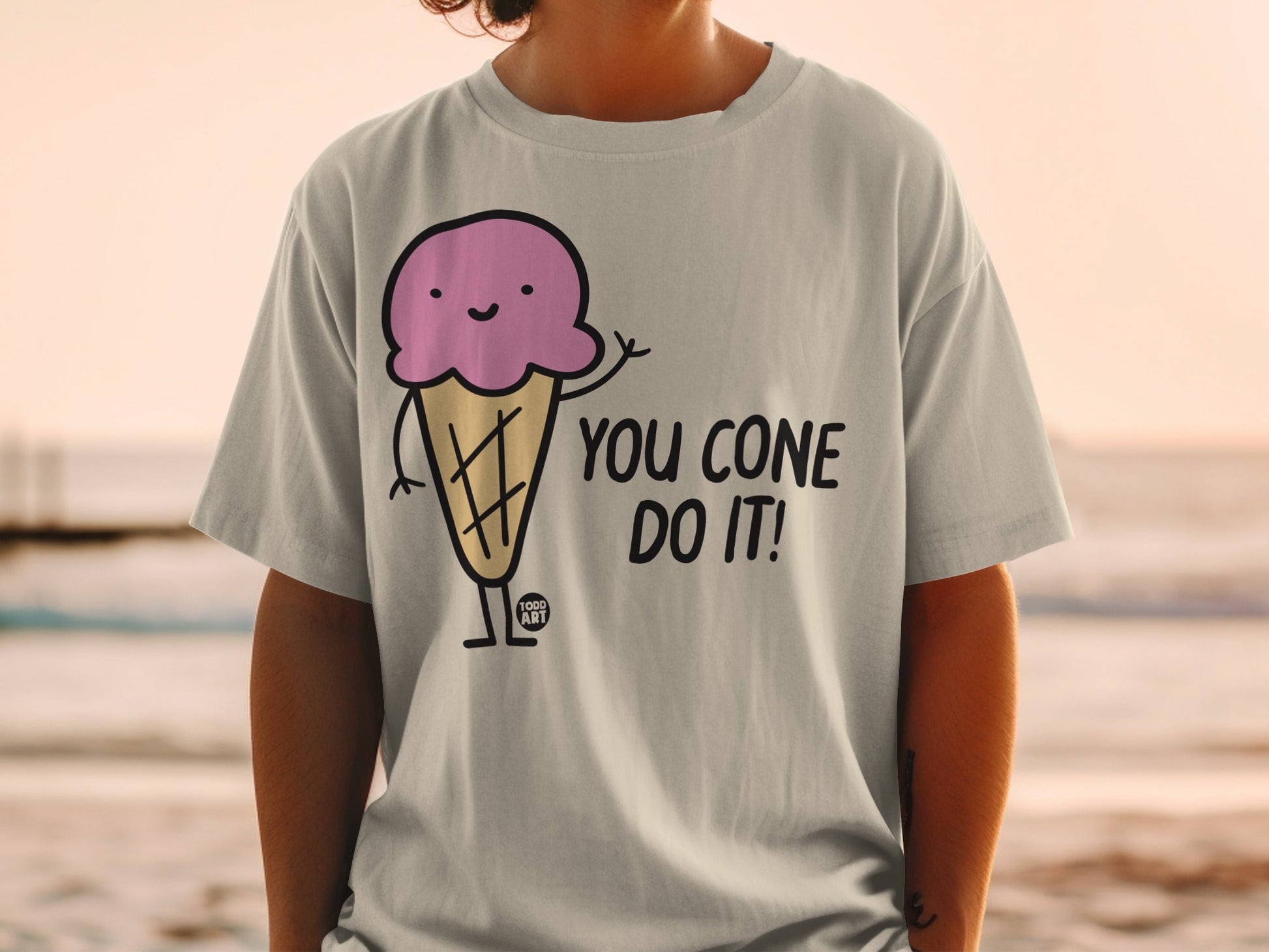You Cone Do It Ice Cream Graphic Tee for Summer Fun