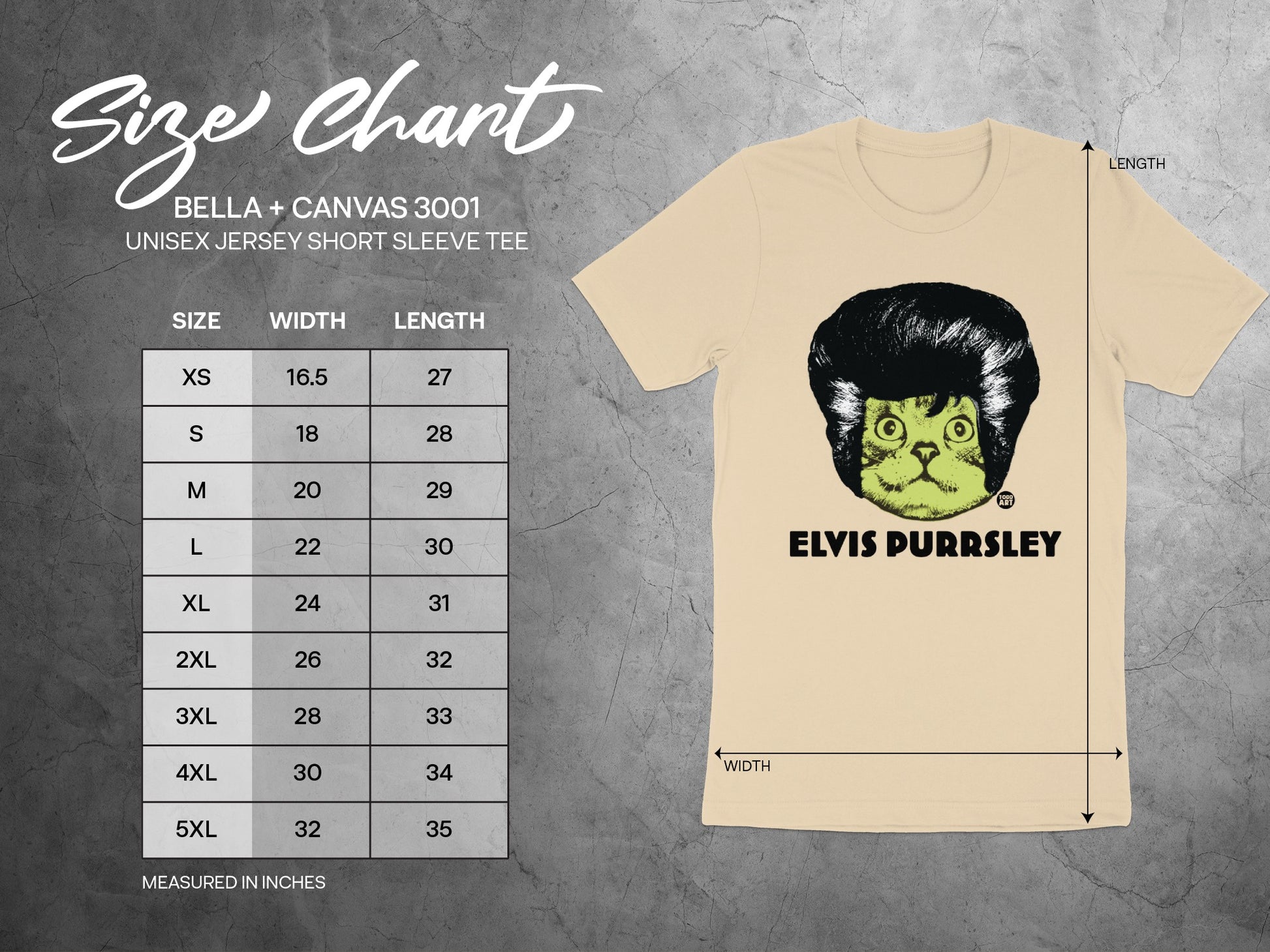 ELVIS PURRSLEY Bella Canvas 3001 Short Sleeve Tee