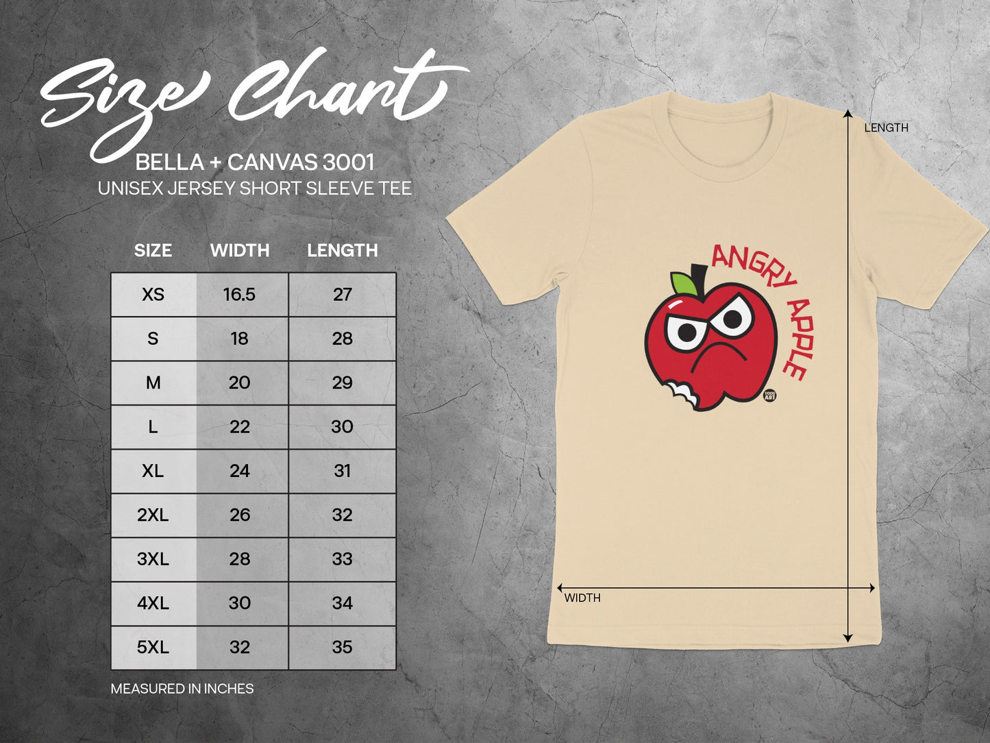 Angry Apple Graphic Unisex Short Sleeve Tee