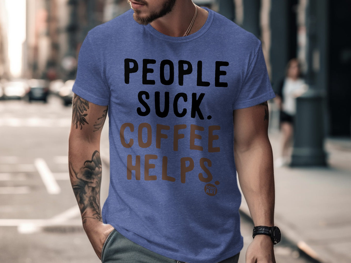 People Suck Coffee Helps Statement Shirt for Coffee Lovers