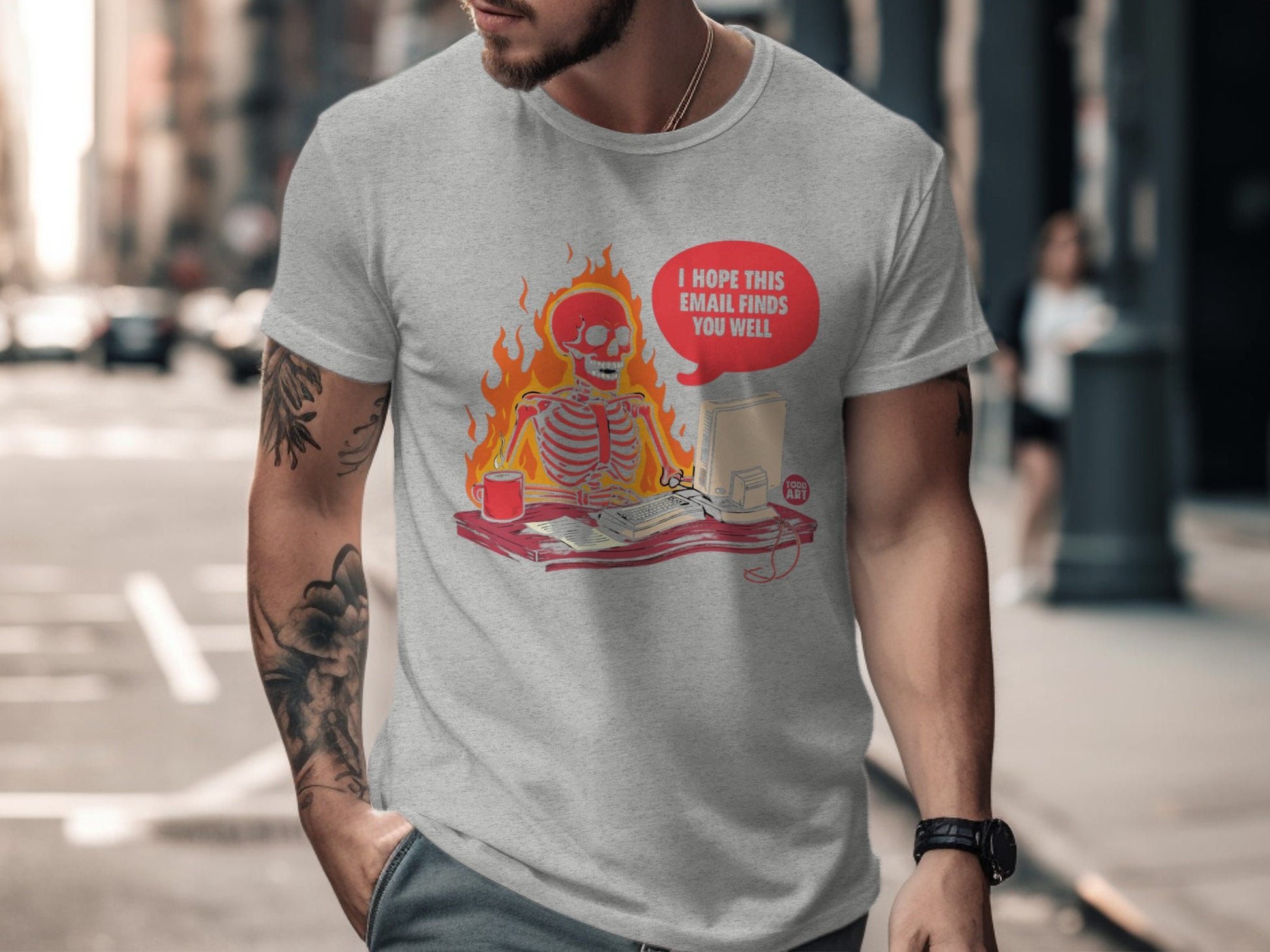 I Hope This Email Finds You Well Skeleton T-Shirt