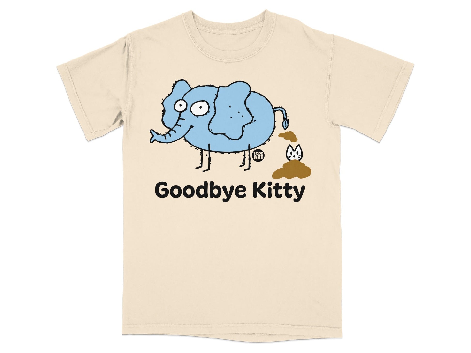 Goodbye Kitty and Blue Elephant Graphic Tee