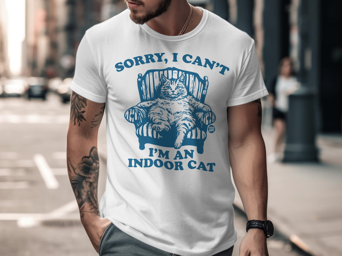 Sorry I Can't I'm An Indoor Cat Funny Shirt