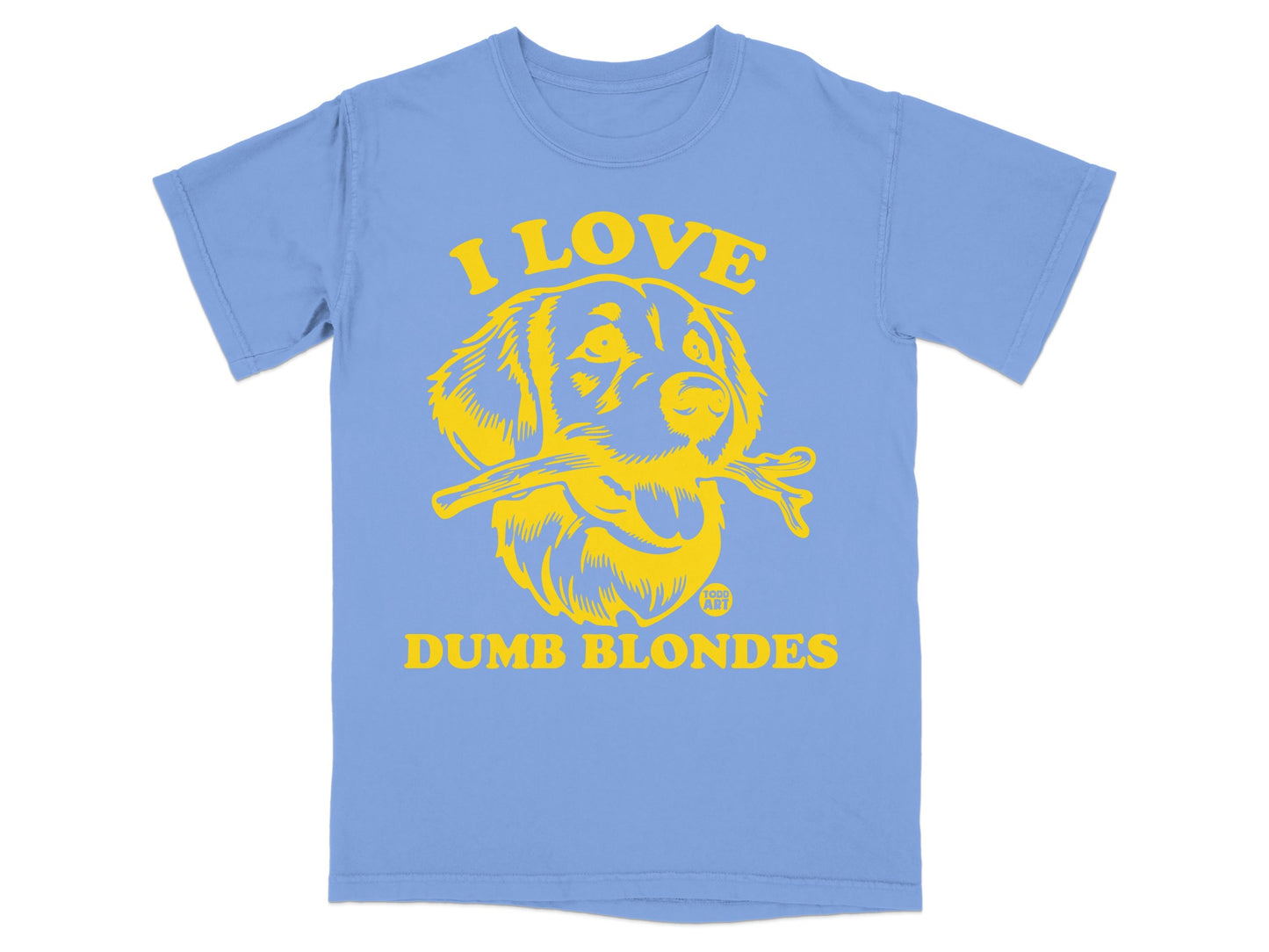 I Love Dumb Blondes Dog Graphic T-Shirt