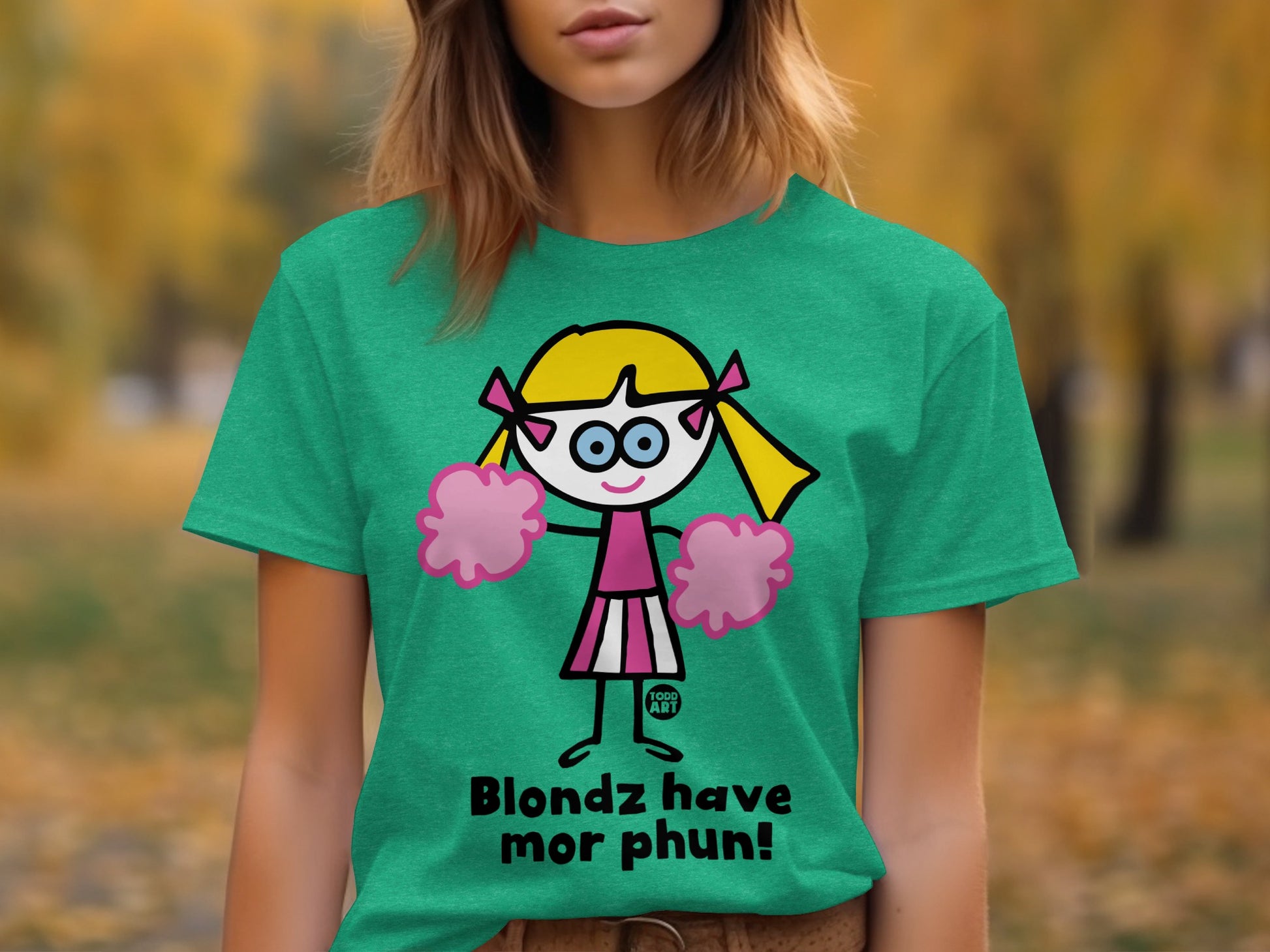 Blondz Have Mor Phun Cheerleader T-shirt