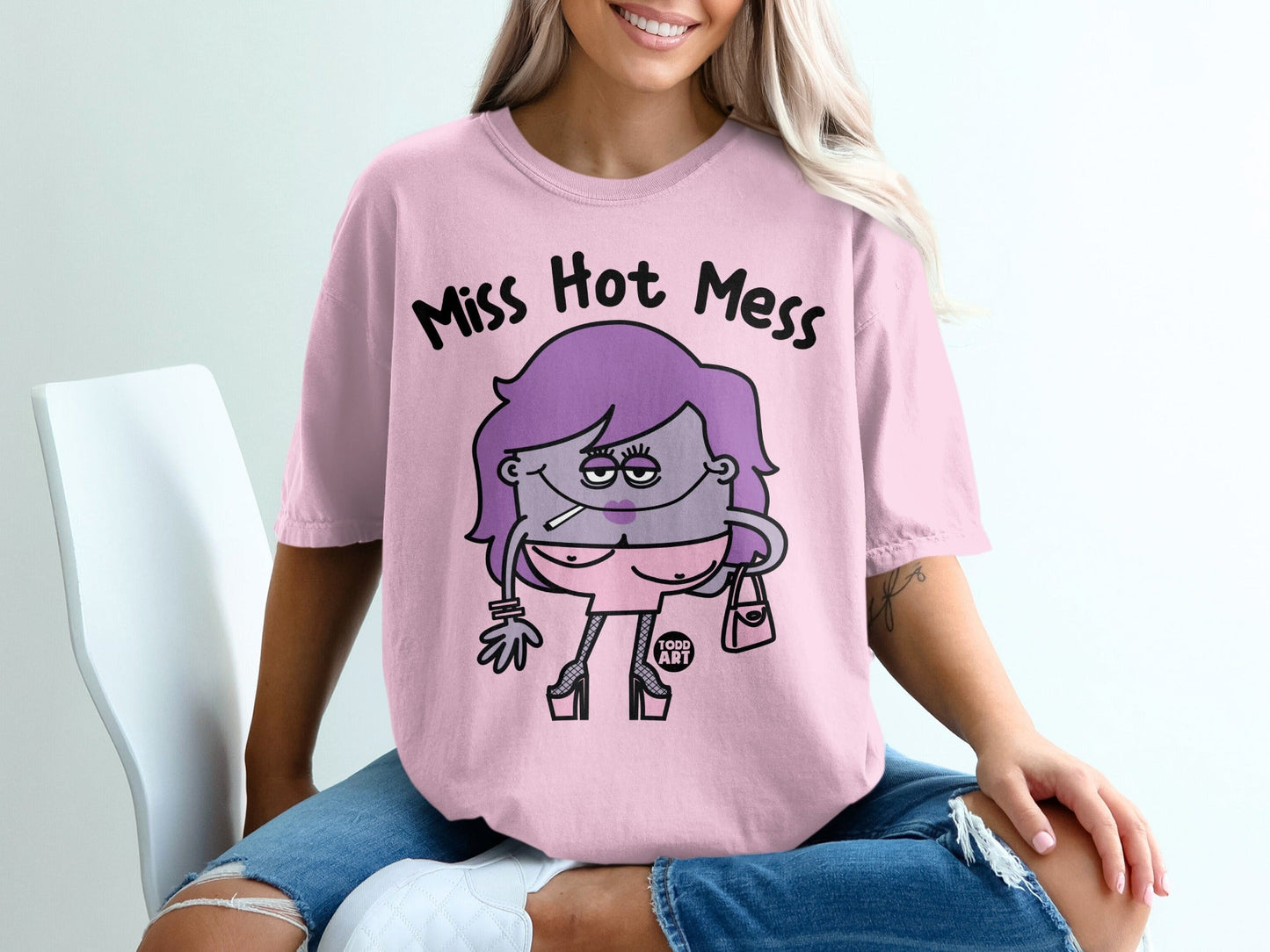 Funny Miss Hot Mess Graphic T-Shirt for Casual Style