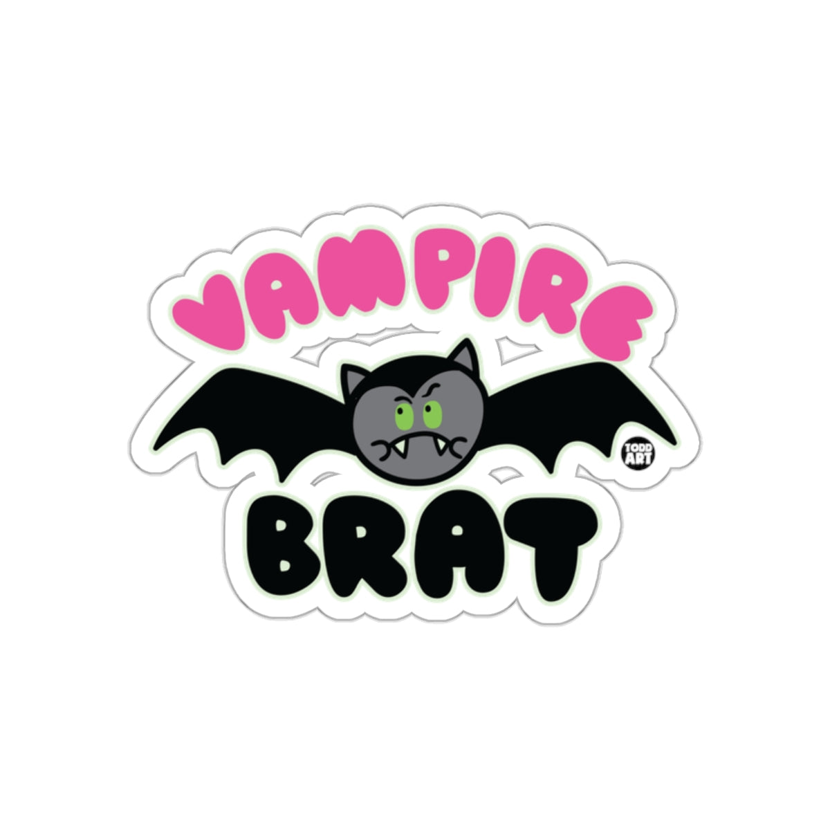 Vampire Brat Funny Bat Character Sticker Decal