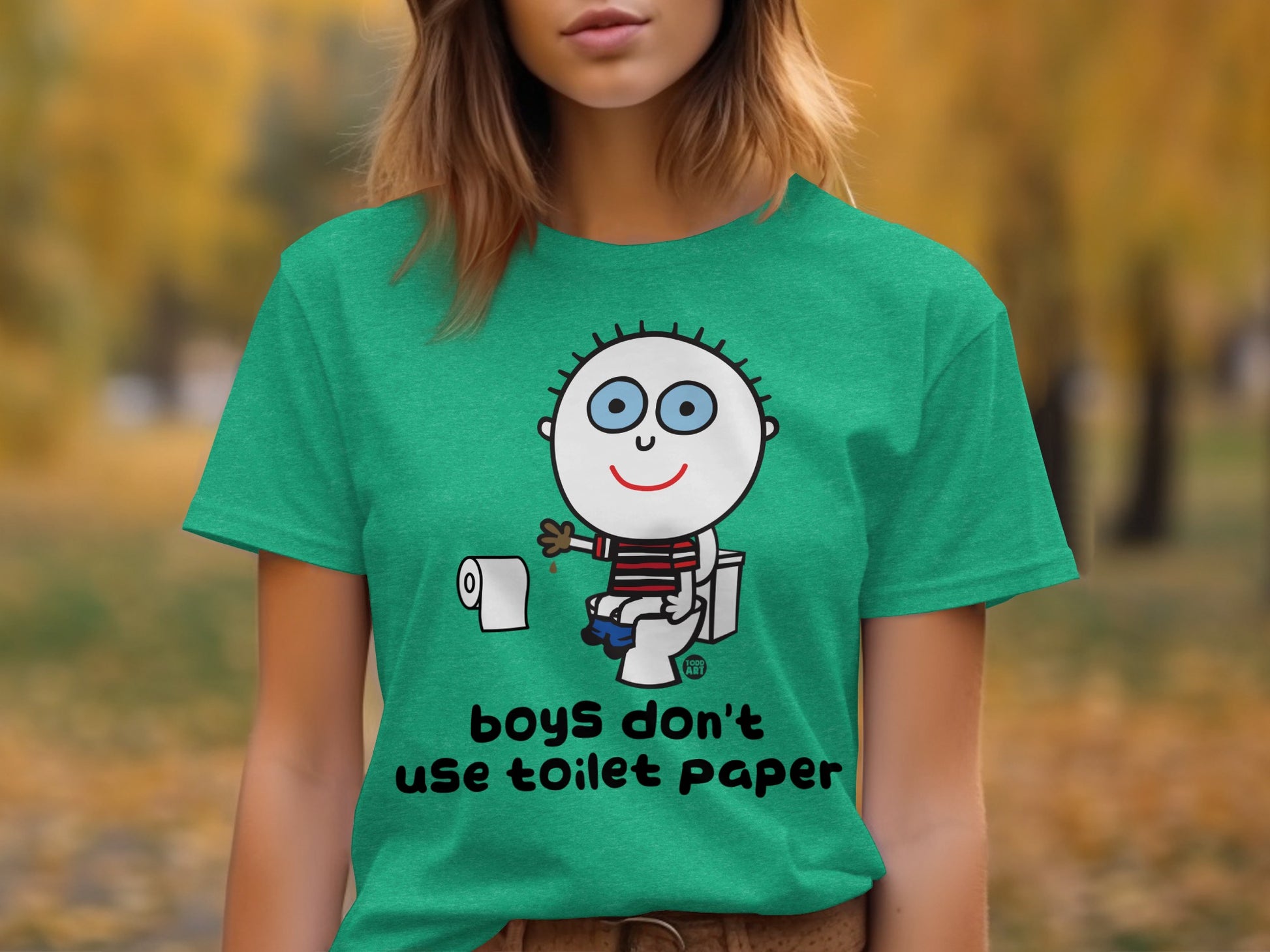 Boys Don't Use Toilet Paper Funny Shirt