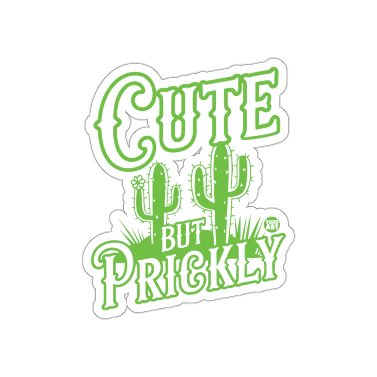 Cute But Prickly Cactus Sticker Design