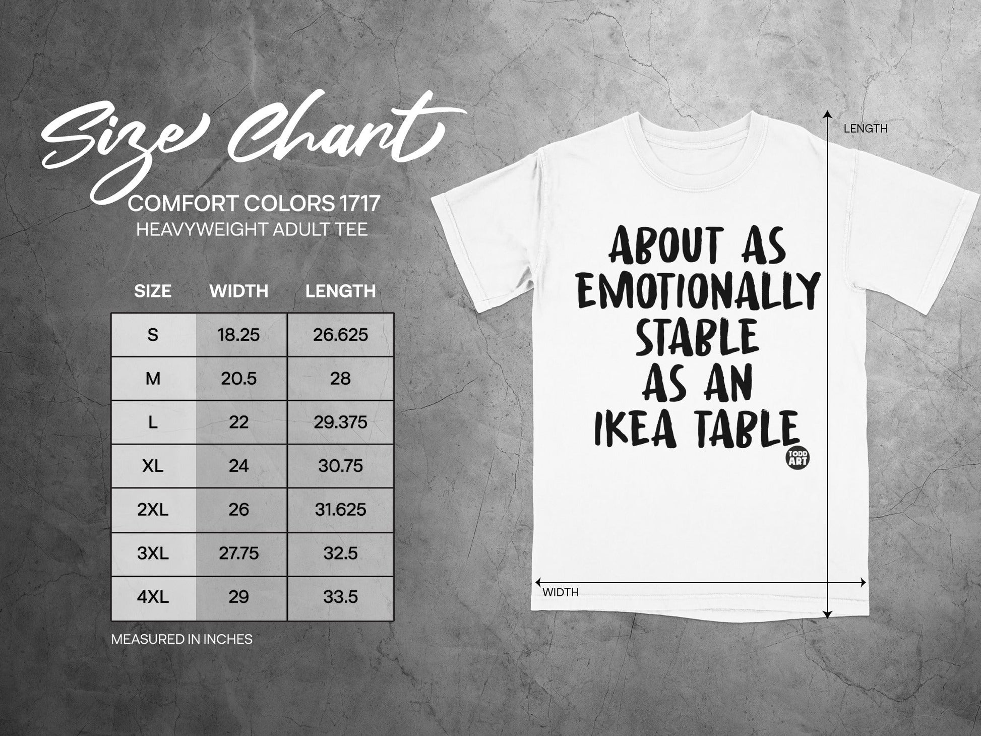 About as Emotionally Stable as an Ikea Table Tee