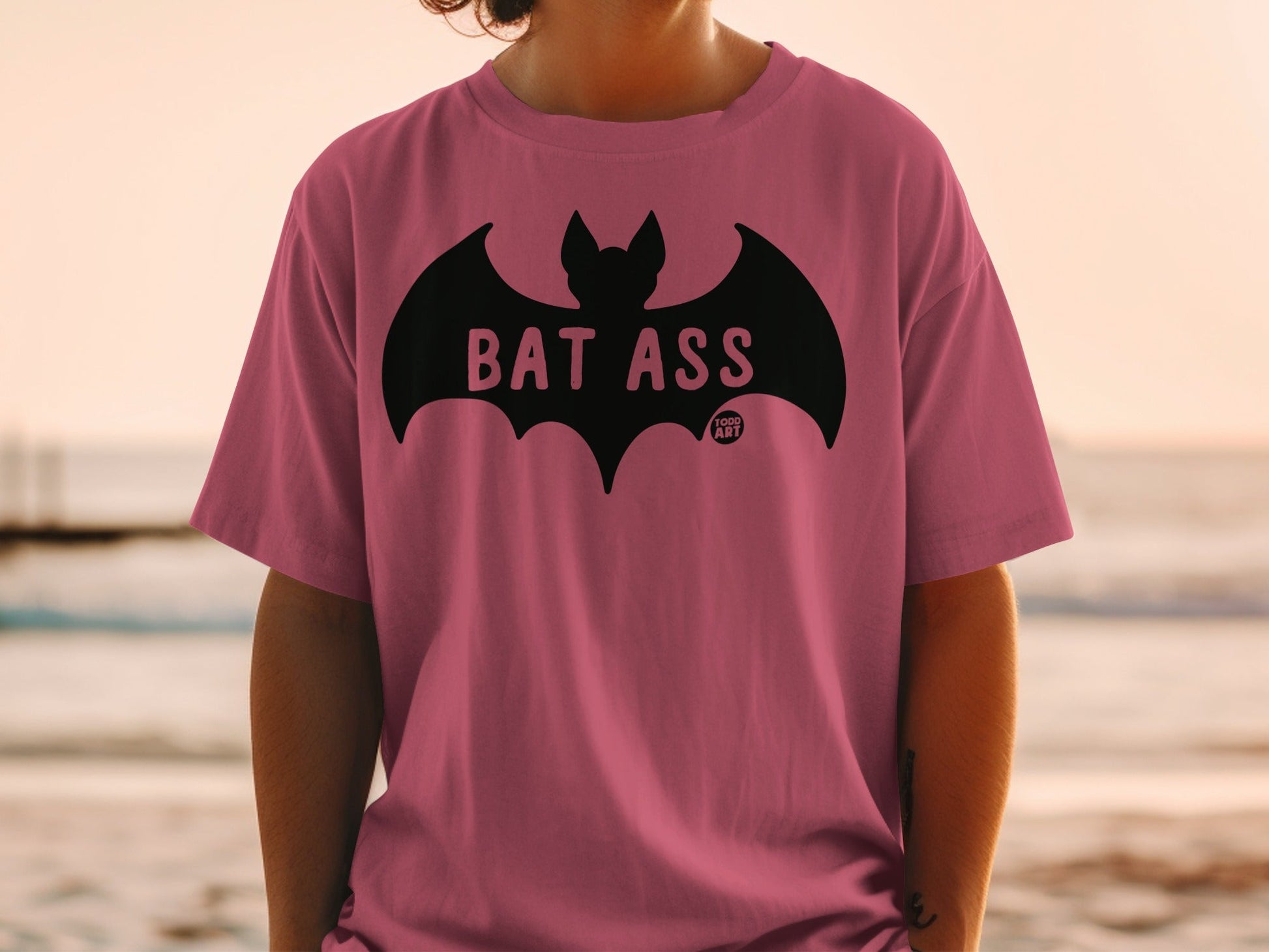 Bat Ass Graphic Todd Art T-Shirt