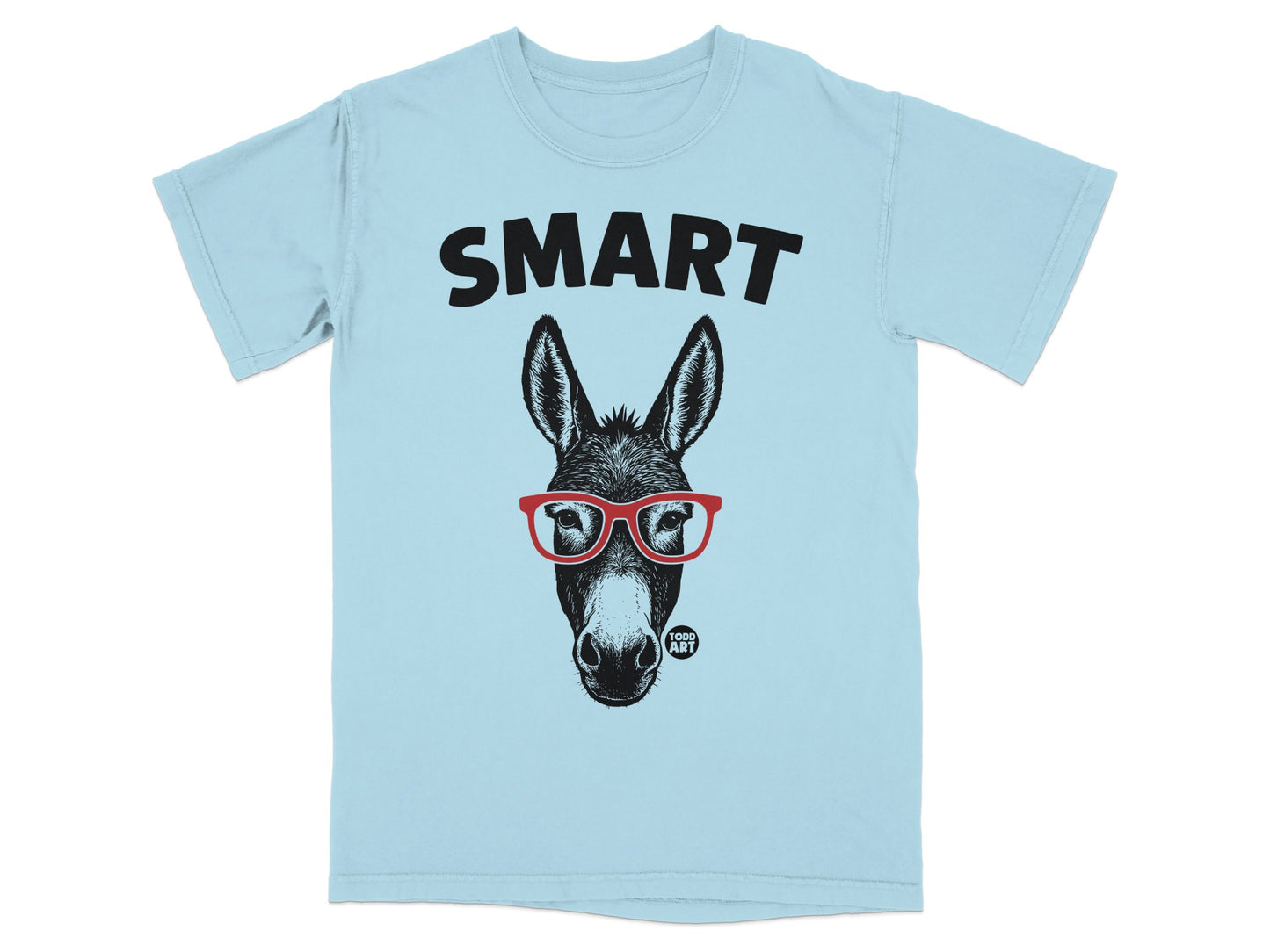 Funny Donkey Wearing Glasses Smart T-shirt