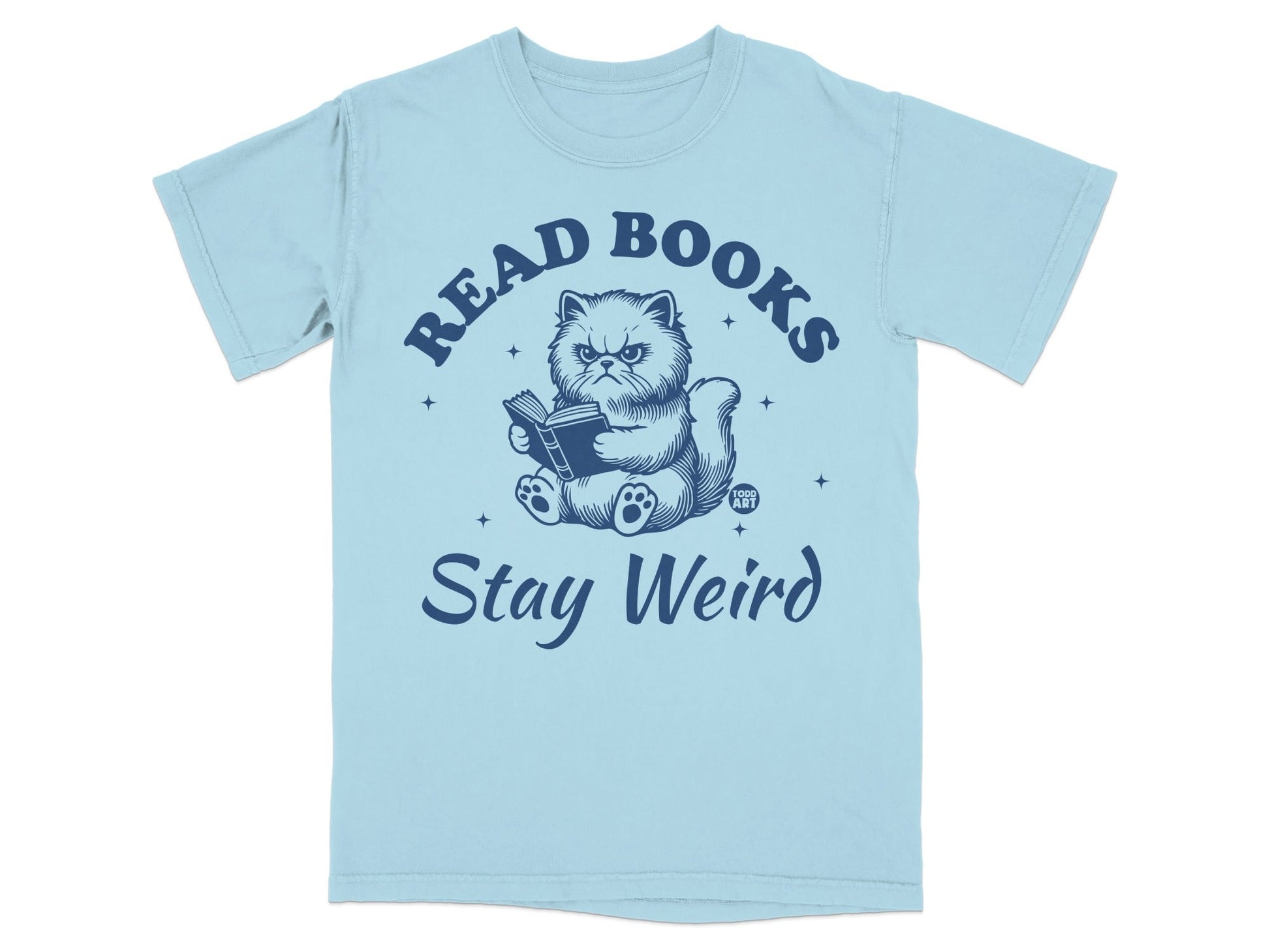 Read Books Stay Weird Cat Graphic T-Shirt