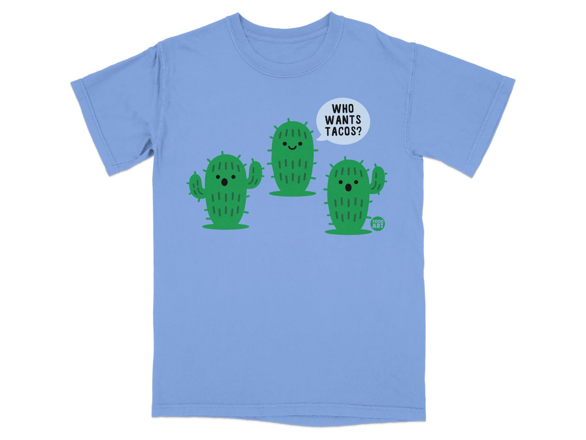 Funny Cactus 'Who Wants Tacos?' Graphic T-shirt
