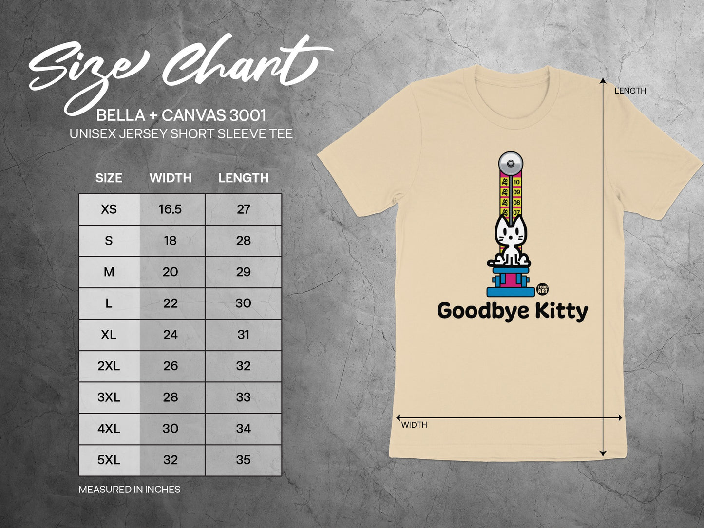 Funny Goodbye Kitty Design Unisex Tee Shirt