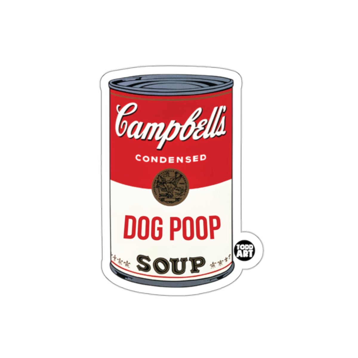 Dog Poop Soup Campbell's Inspired Art Funny Novelty sticker