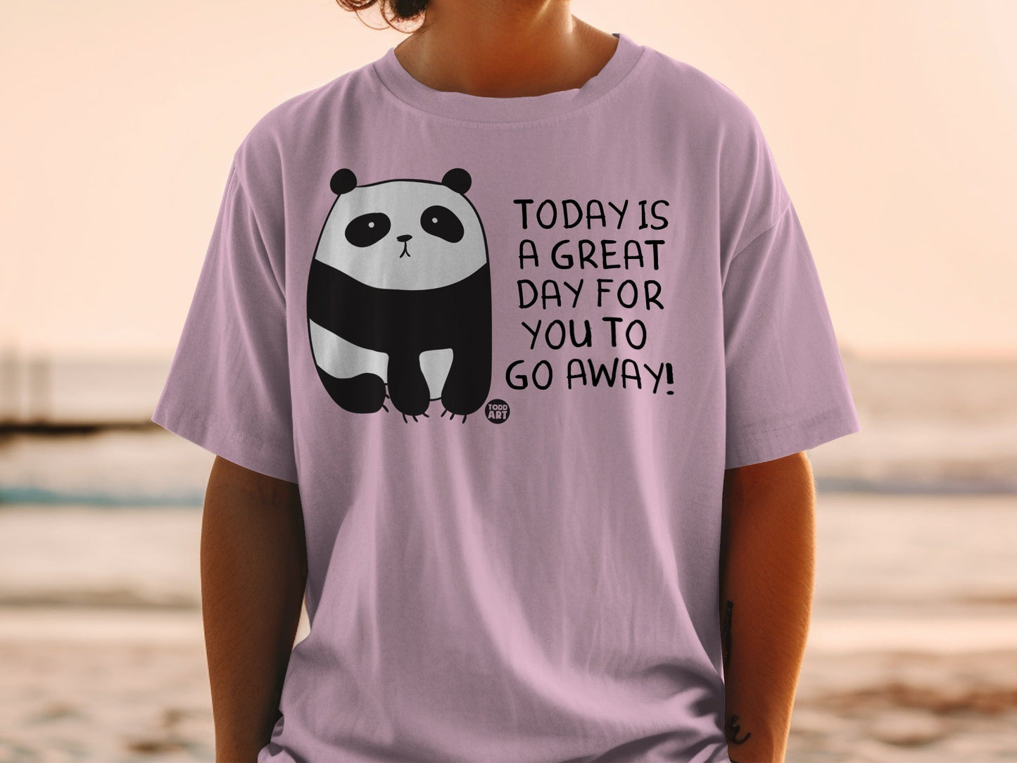 Funny Panda Today Is A Great Day Go Away T-shirt