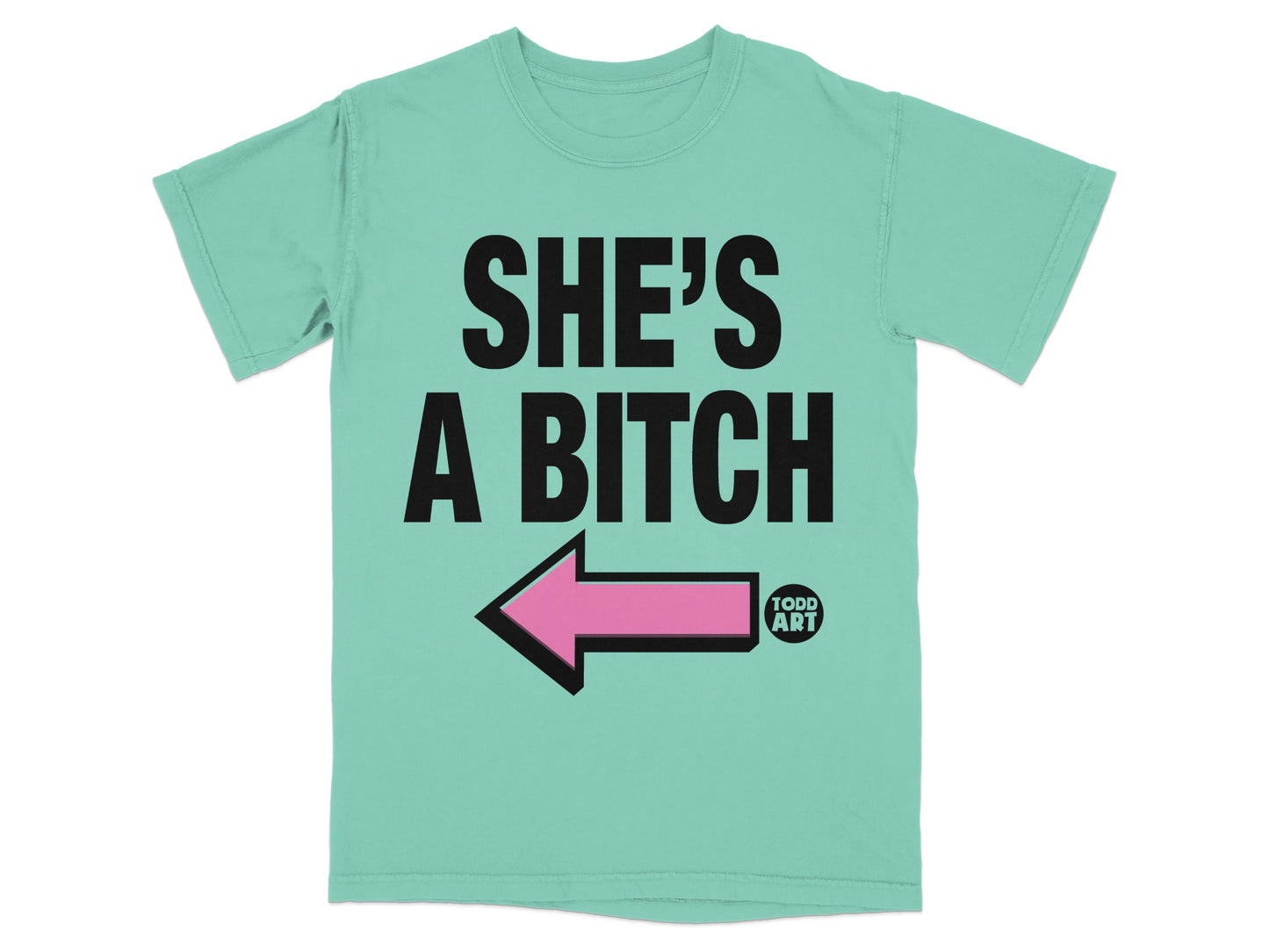 She's A Bitch Todd Art Arrow Design T-Shirt product type