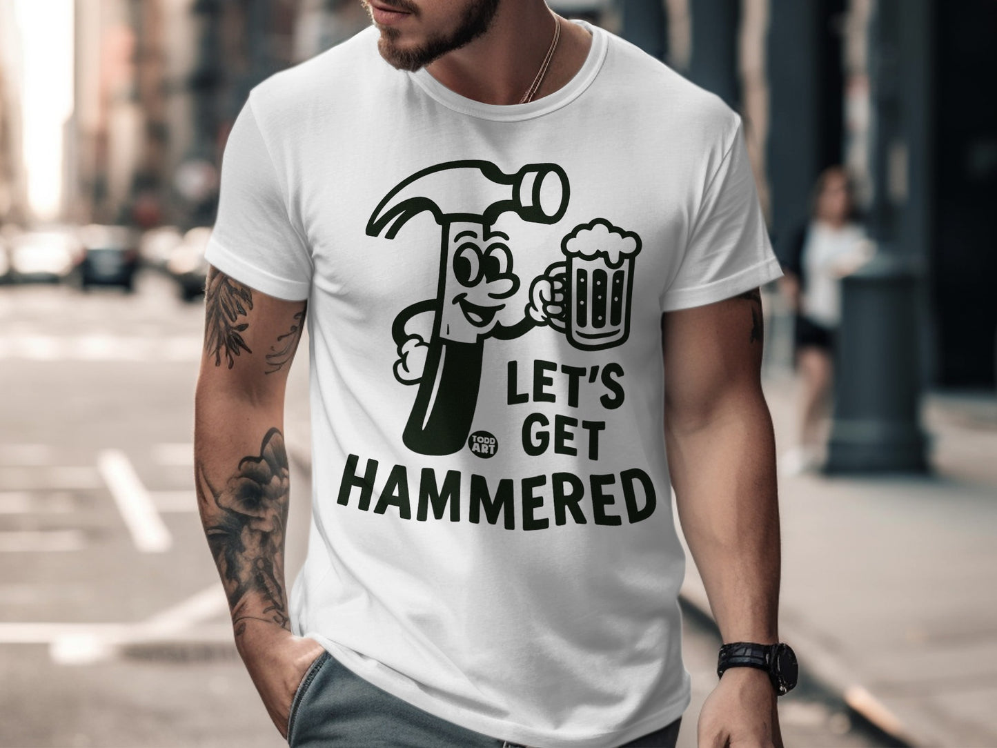 Let's Get Hammered Funny Graphic T-Shirt