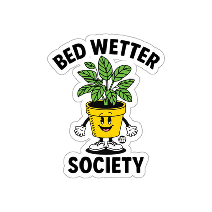 Bed Wetter Society Plant Pot Character Design sticker