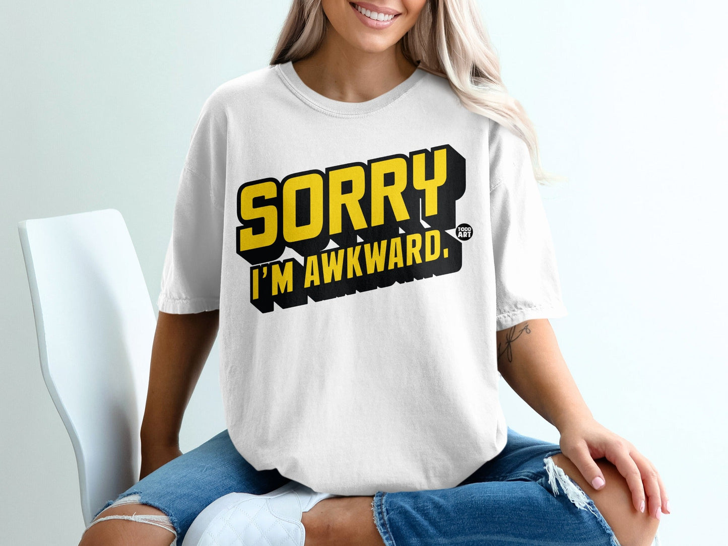 Sorry I'm Awkward Graphic Printed T-shirt