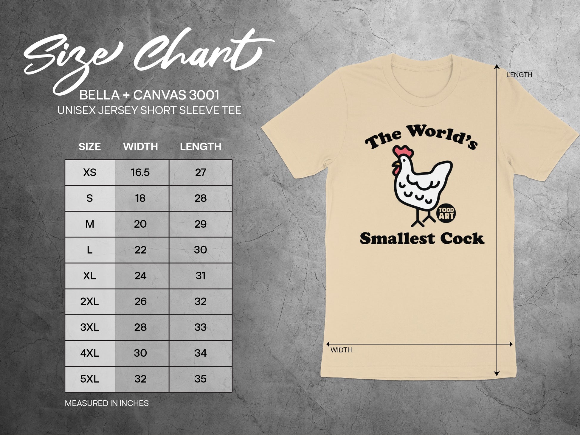 The World's Smallest Cock Unisex Jersey Short Sleeve Tee