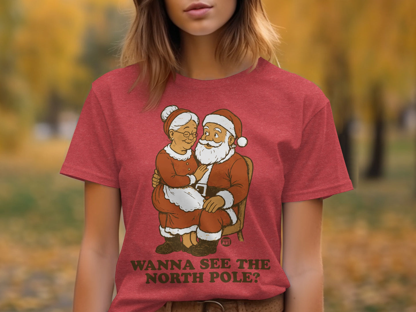 Wanna See The North Pole Santa and Mrs Claus Shirt