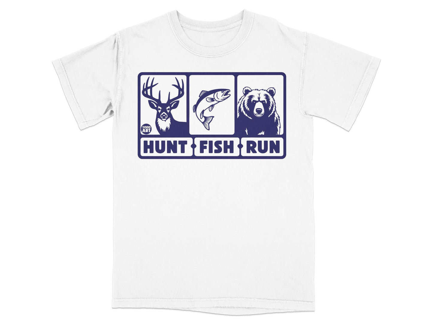 Hunt Fish Run Graphic Outdoor Adventure T-shirt