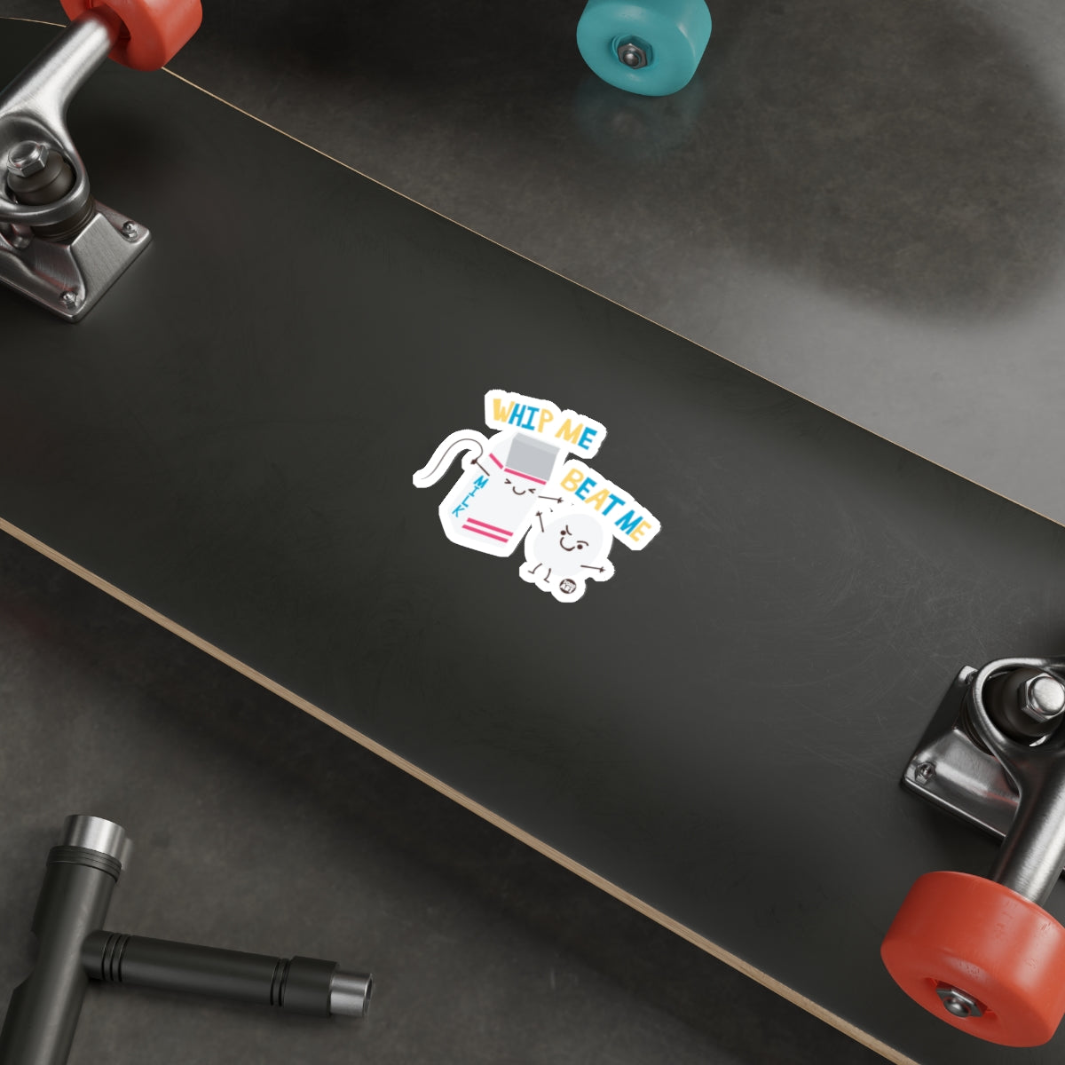 Whip Me Beat Me Milk Carton Whipped Cream Funny Sticker 