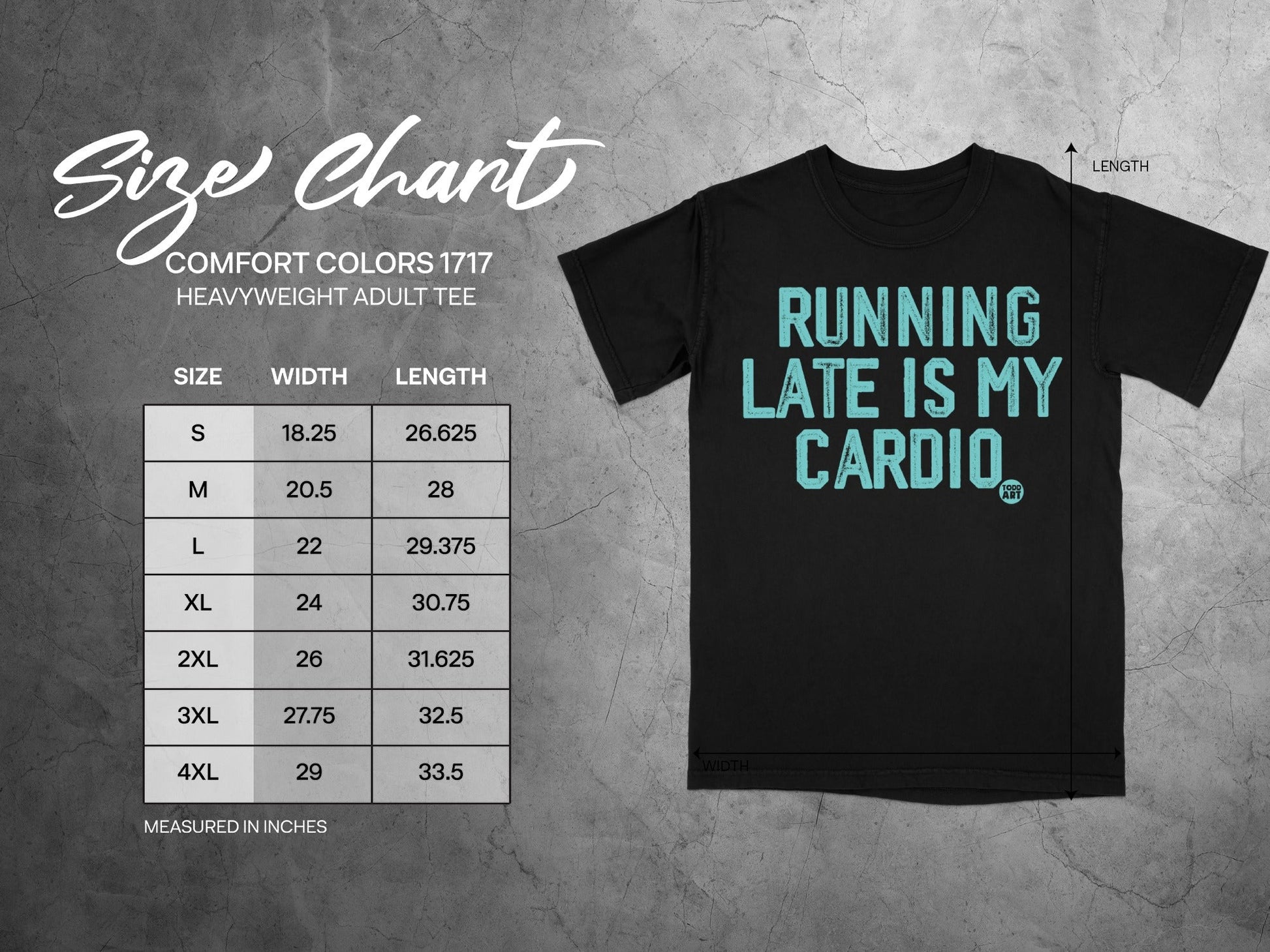Running Late Is My Cardio Heavyweight Adult Tee