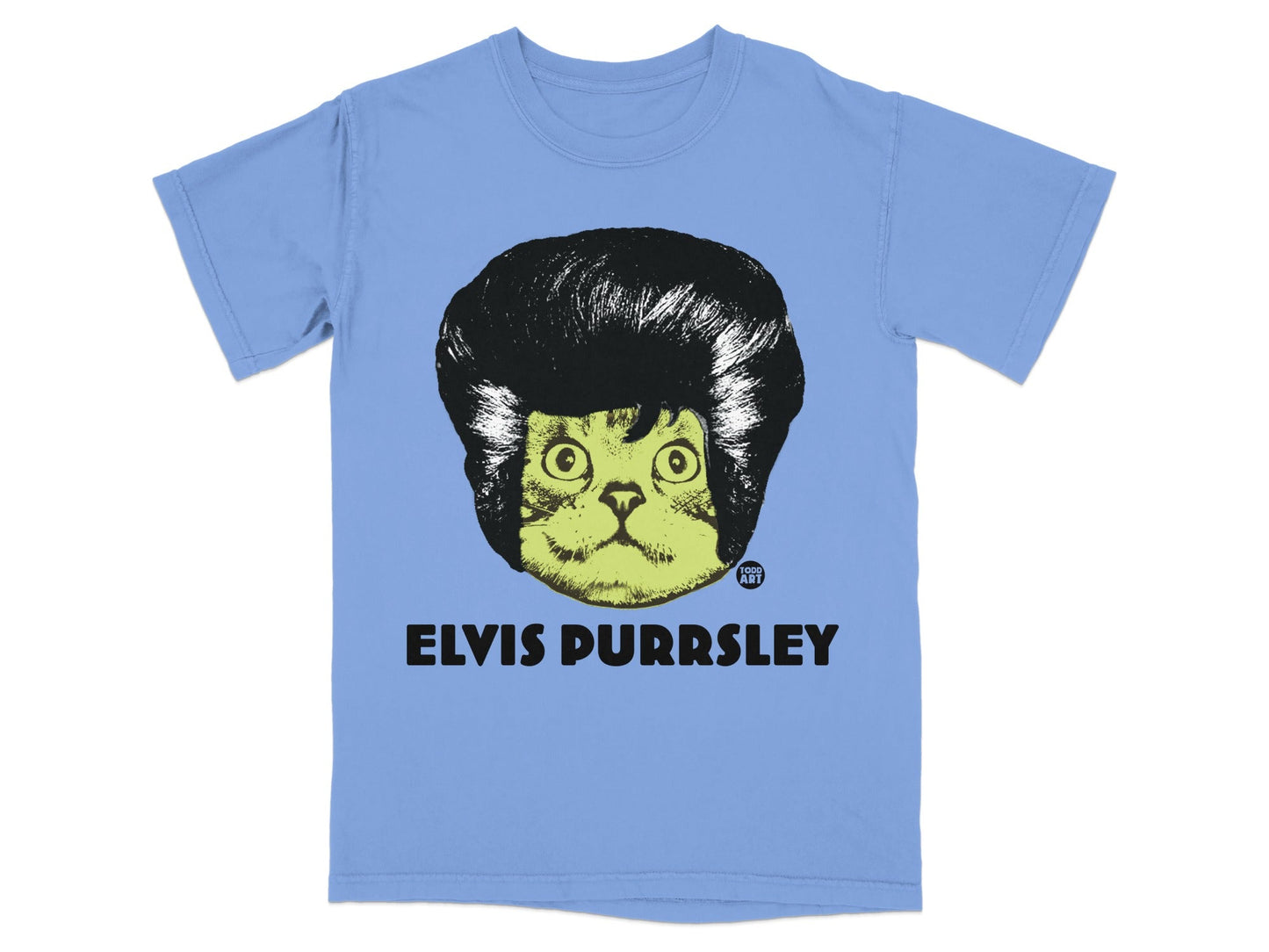 Elvis Purrsley Funny Cat Graphic T-shirt for Cat Lovers