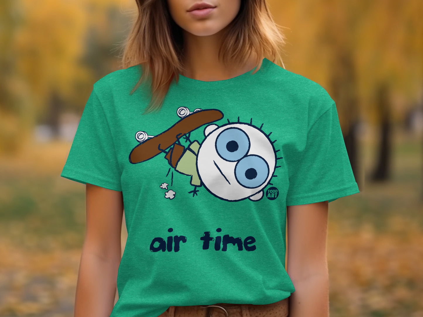 Air Time Skateboarding Cartoon Character T-Shirt