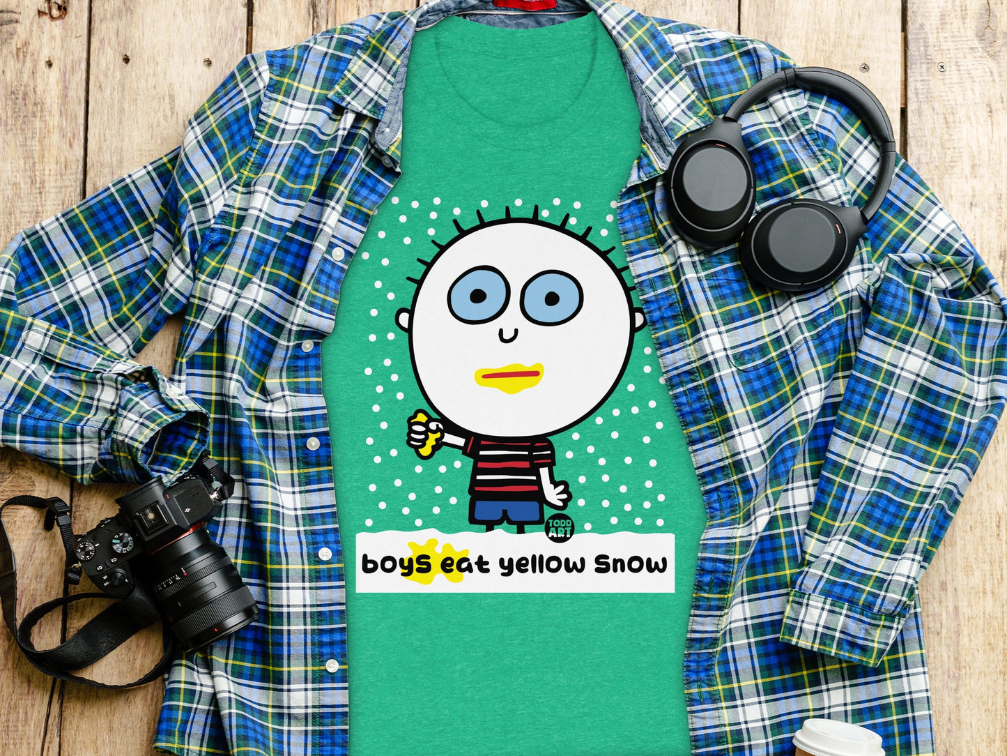 Boys Eat Yellow Snow Funny Graphic T-Shirt product