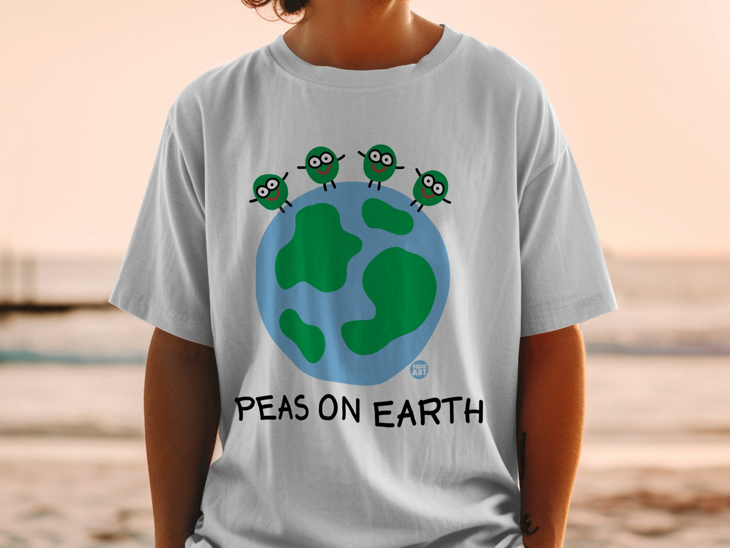 Peas On Earth T-Shirt with Fun Earth Design