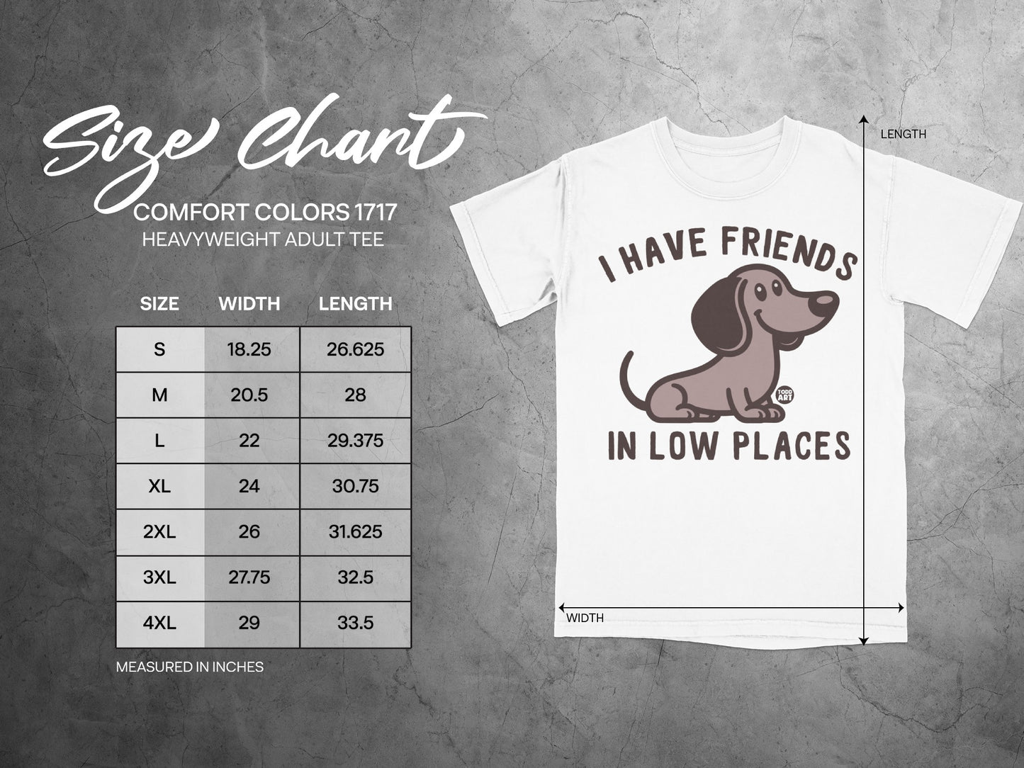 I Have Friends in Low Places Comfort Colors 1717 Tee