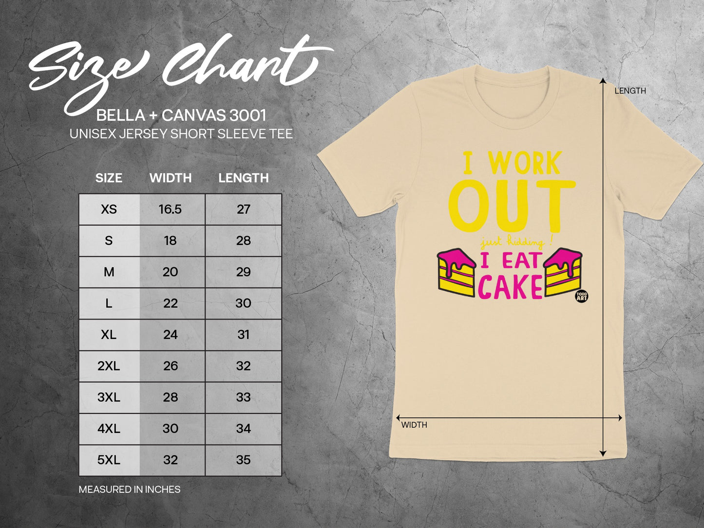 I Work Out Just Kidding I Eat Cake Short Sleeve Tee