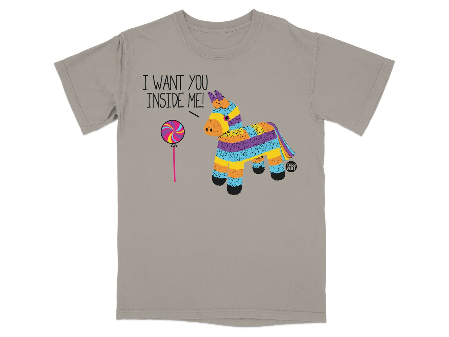 Colorful Pinata and Lollipop Funny Graphic T-Shirt