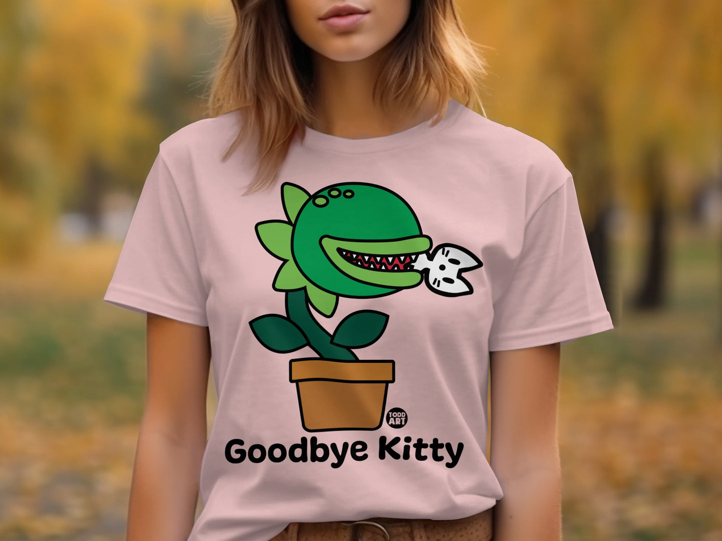 Goodbye Kitty Parody Graphic Tee for Casual Wear