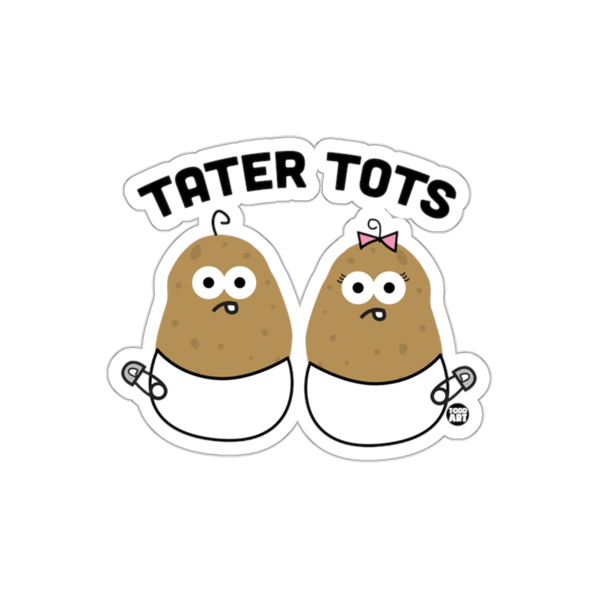 Tater Tots Cute Funny Character Sticker for Kids