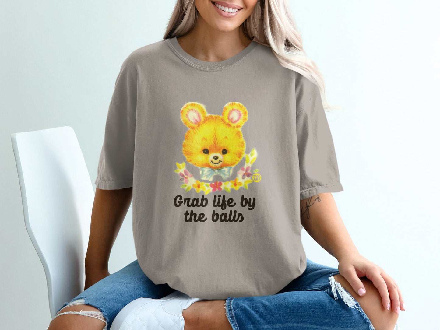 Grab Life By The Balls Bear Graphic T-Shirt