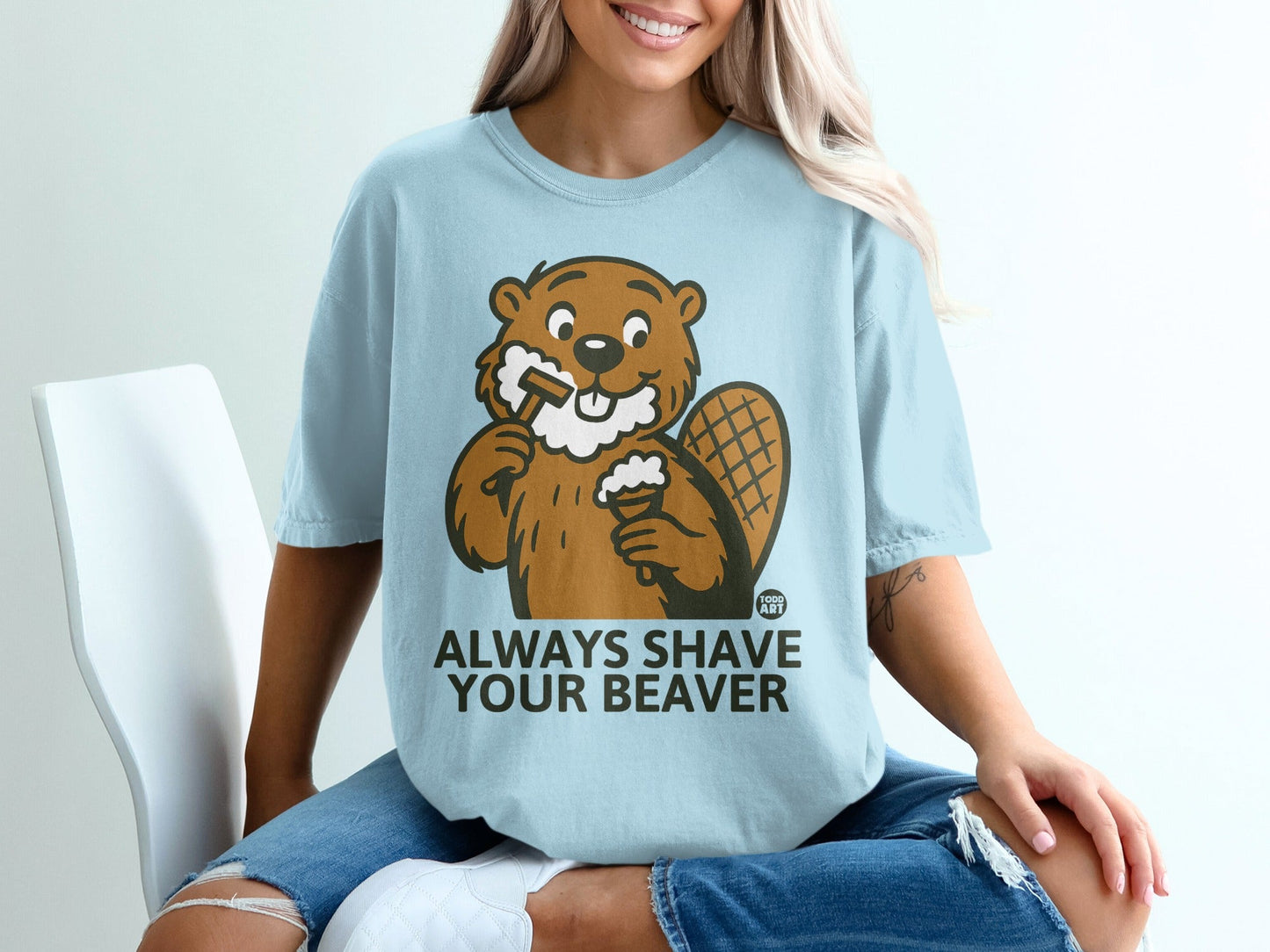 Always Shave Your Beaver Graphic Printed Shirt