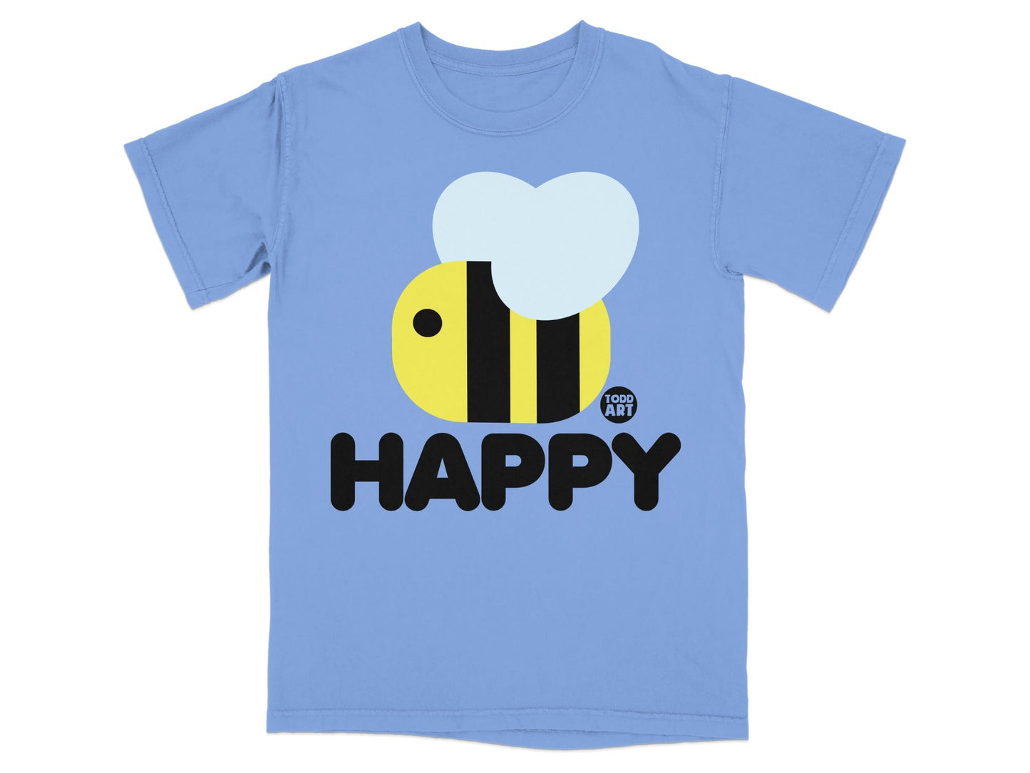 Happy Bee Graphic Todd Art T-Shirt for Kids