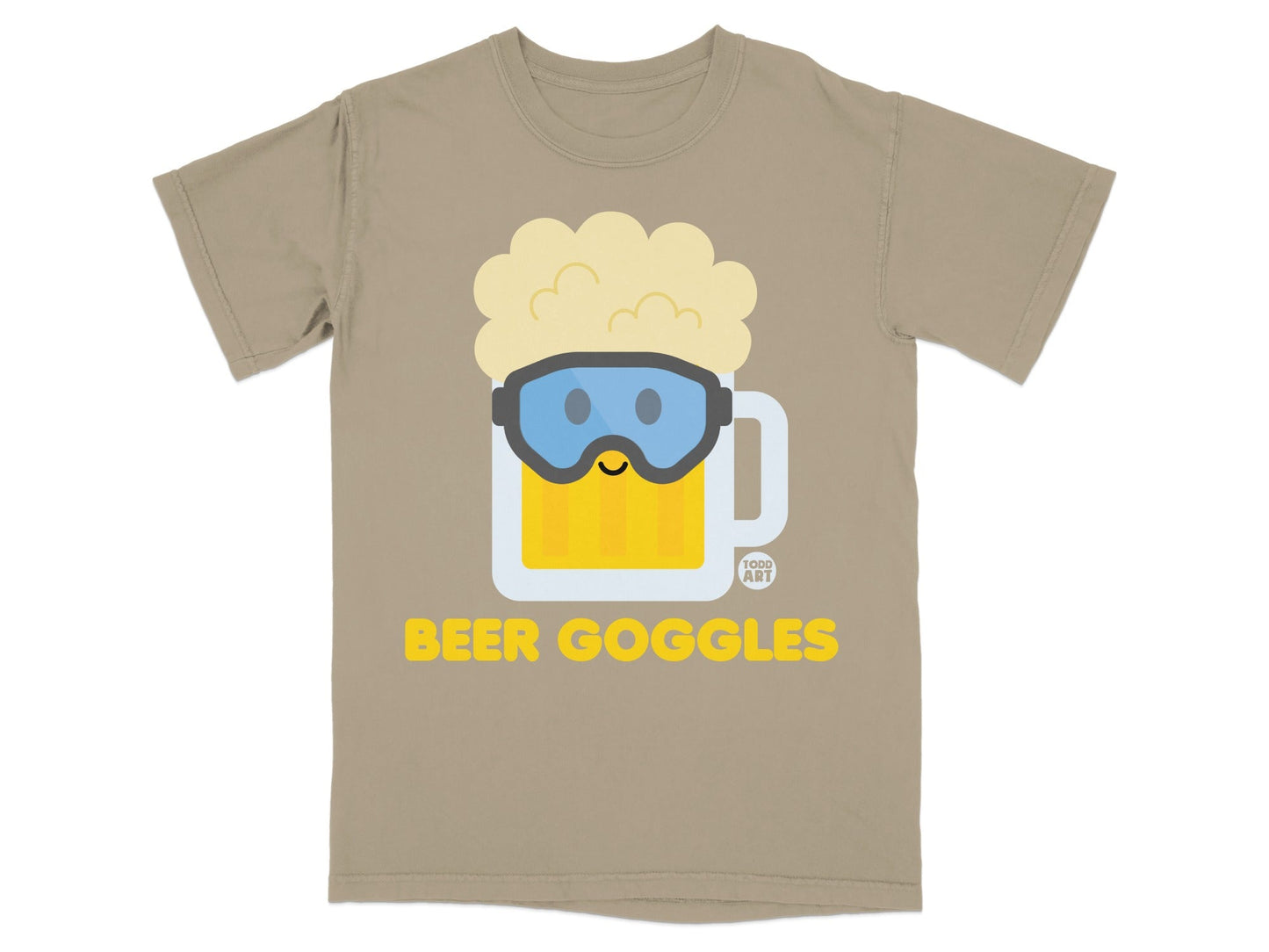 Beer Goggles Illustrated Fun Graphic T-Shirt