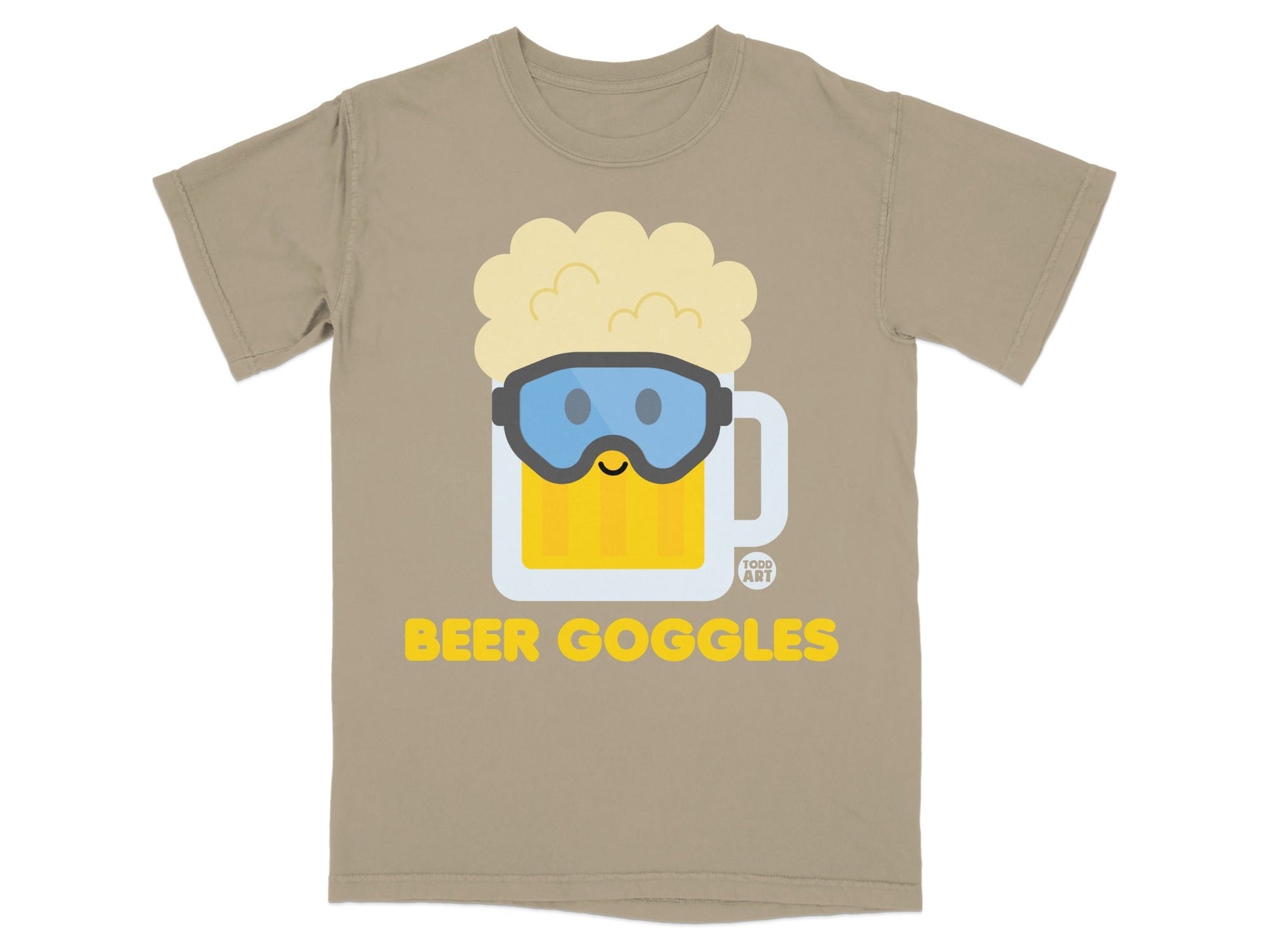 Beer Goggles Illustrated Fun Graphic T-Shirt