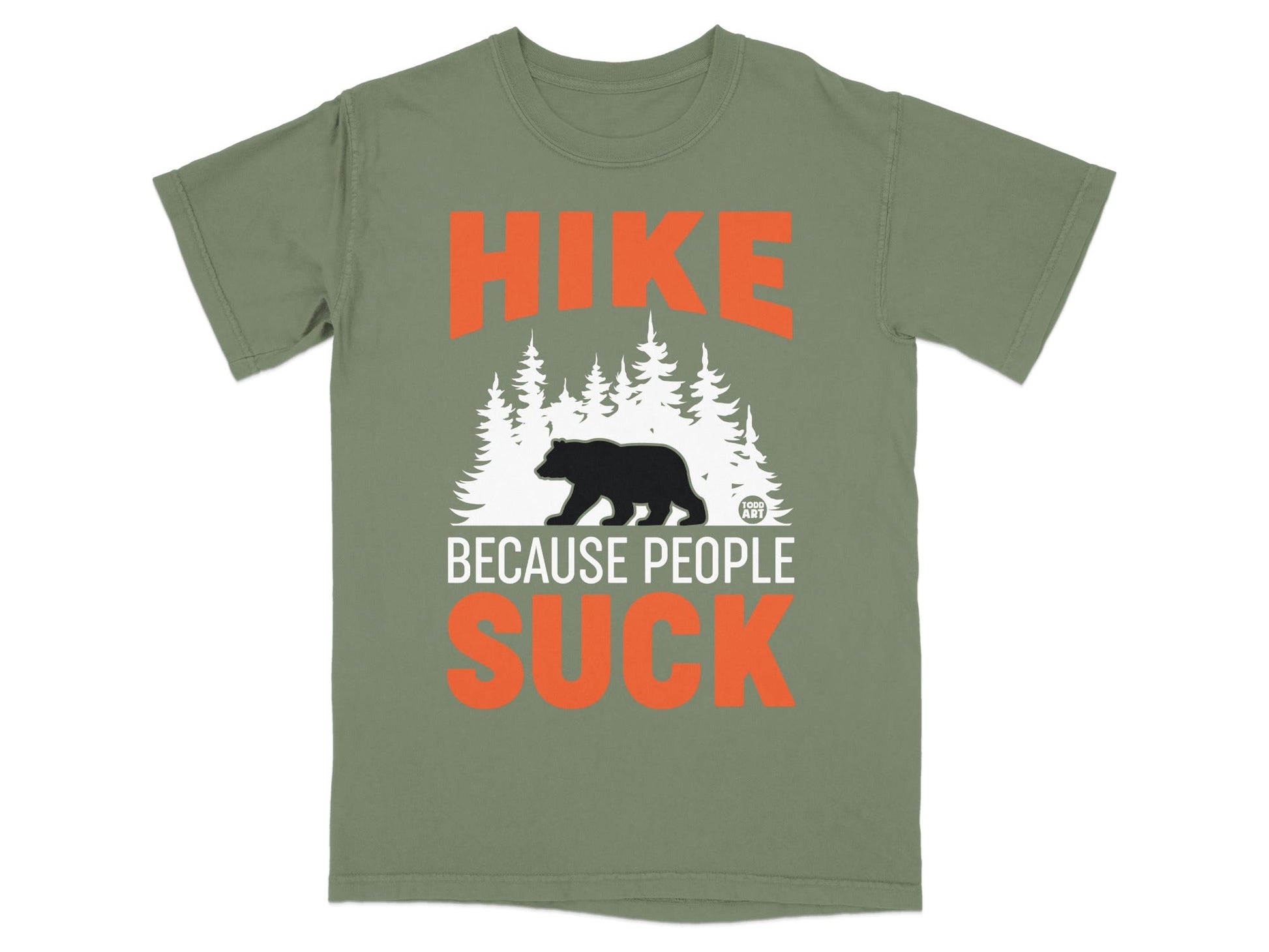 Hike Because People Suck Bear Hiking T-Shirt