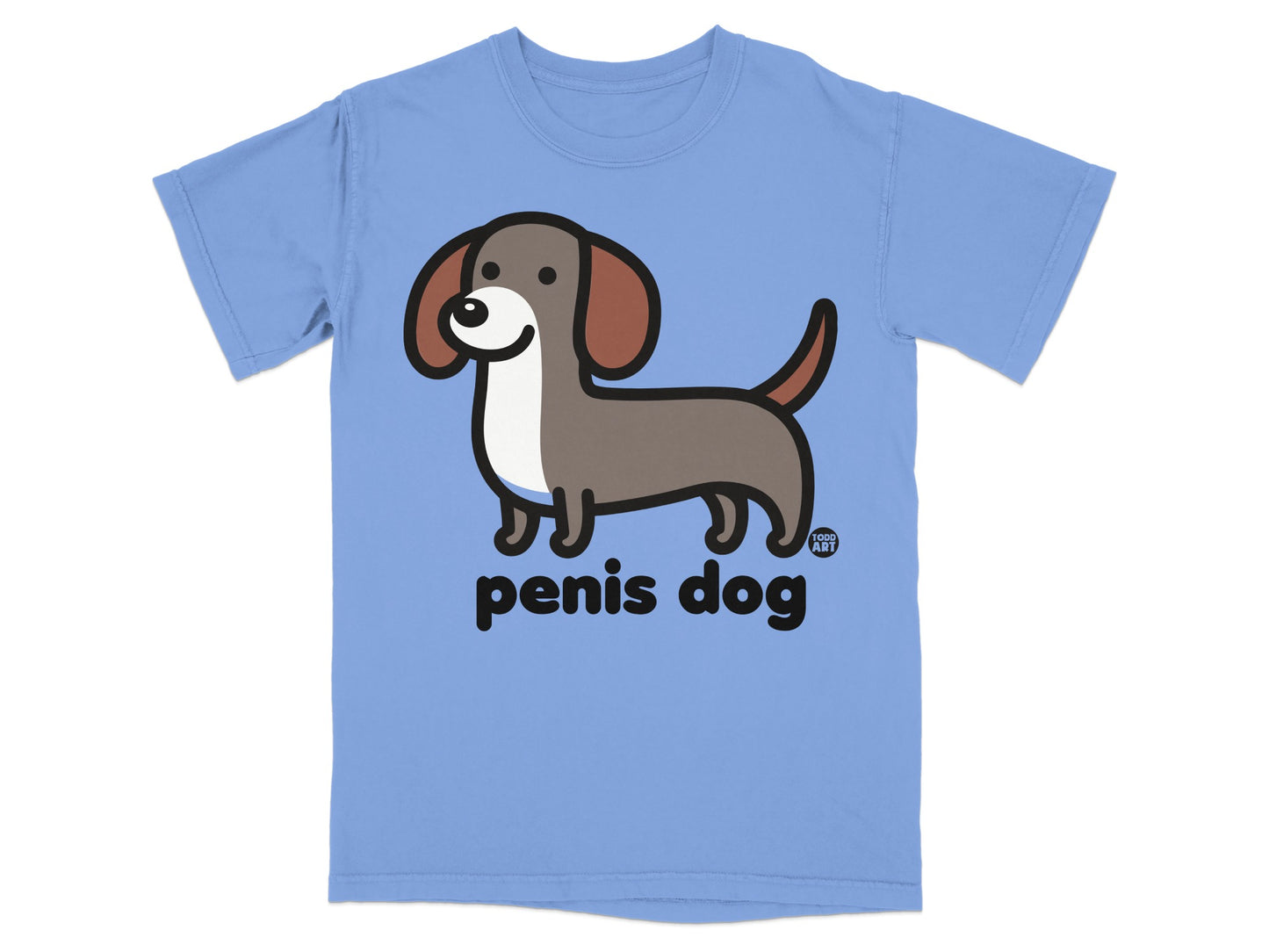Adorable Cartoon Dachshund Dog Graphic T-shirt