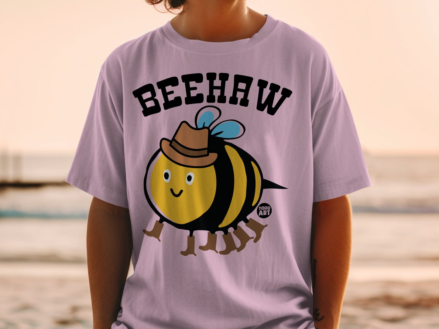 Beehaw Cute Cartoon Bee Design T-shirt