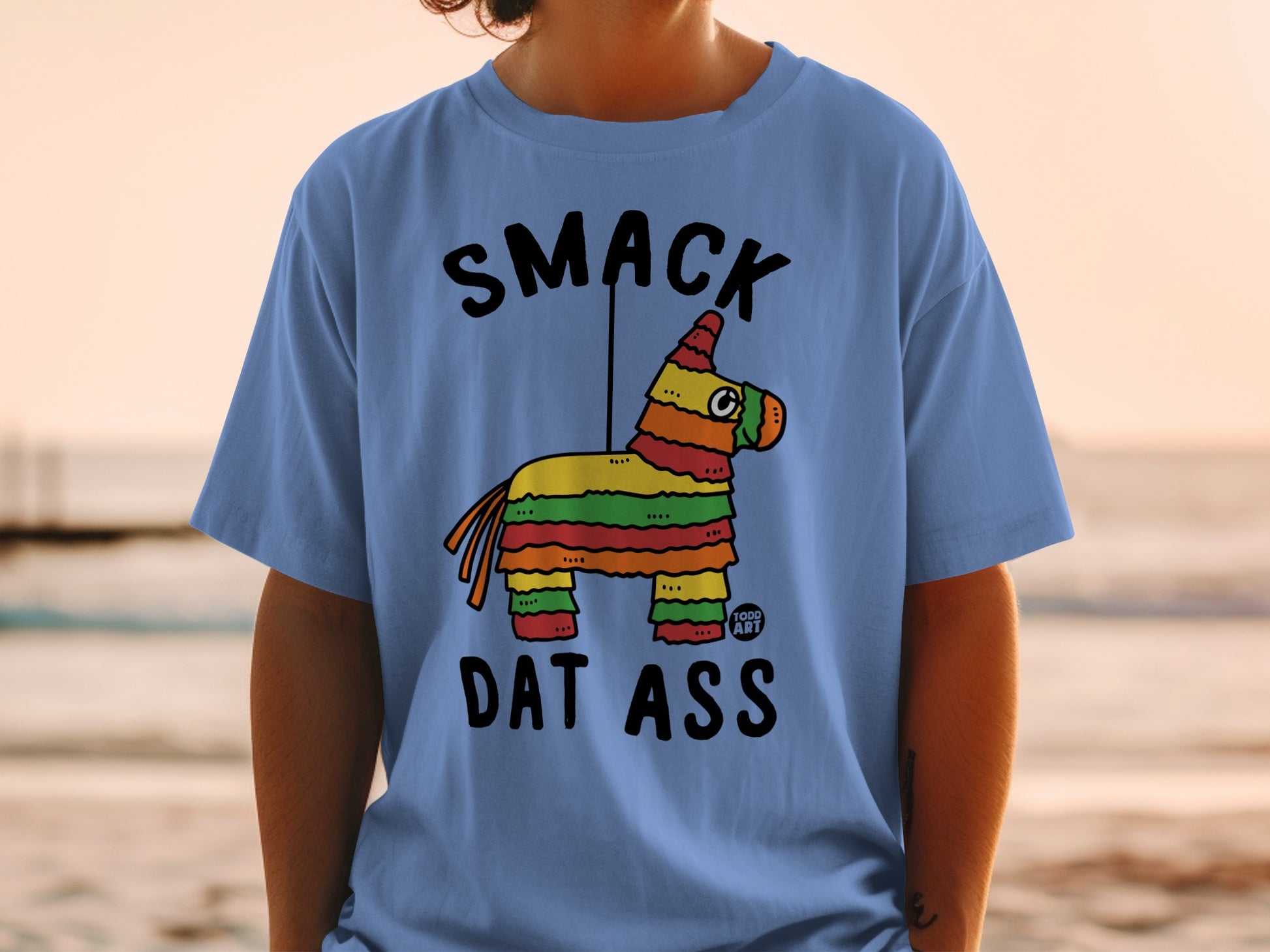 SMACK DAT ASS Colorful Piñata Design Light Blue product type